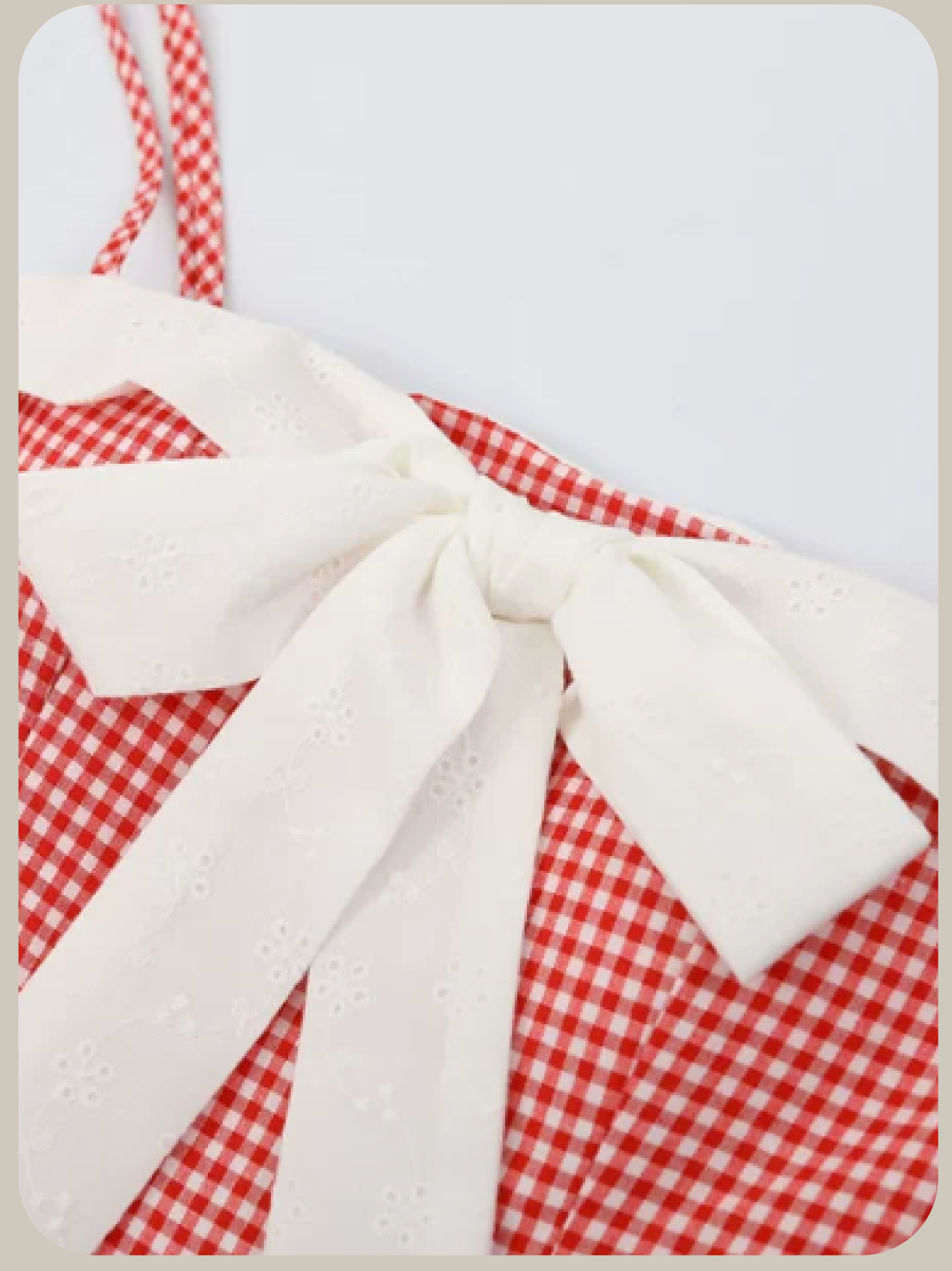 Cheerful Plaid Big Ribbon Cami Dress/華やかチェックビッグリボンキャミワンピース