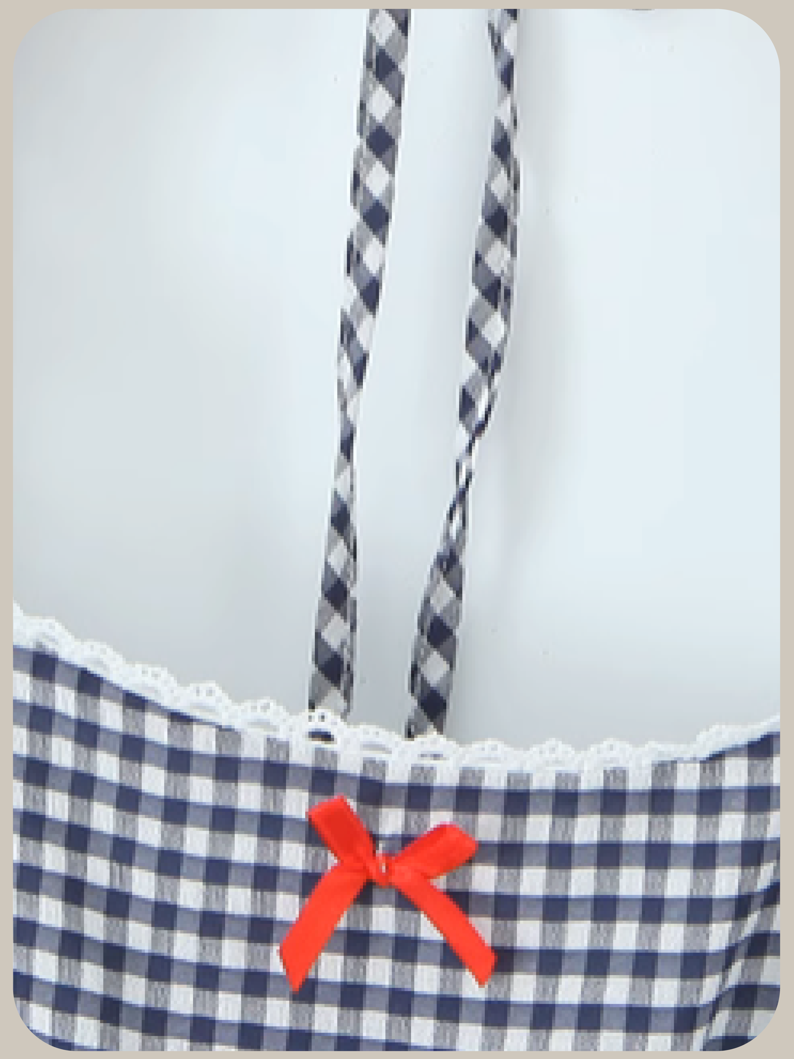 Peplum Check Vest Top/ペプラムチェックベストトップス