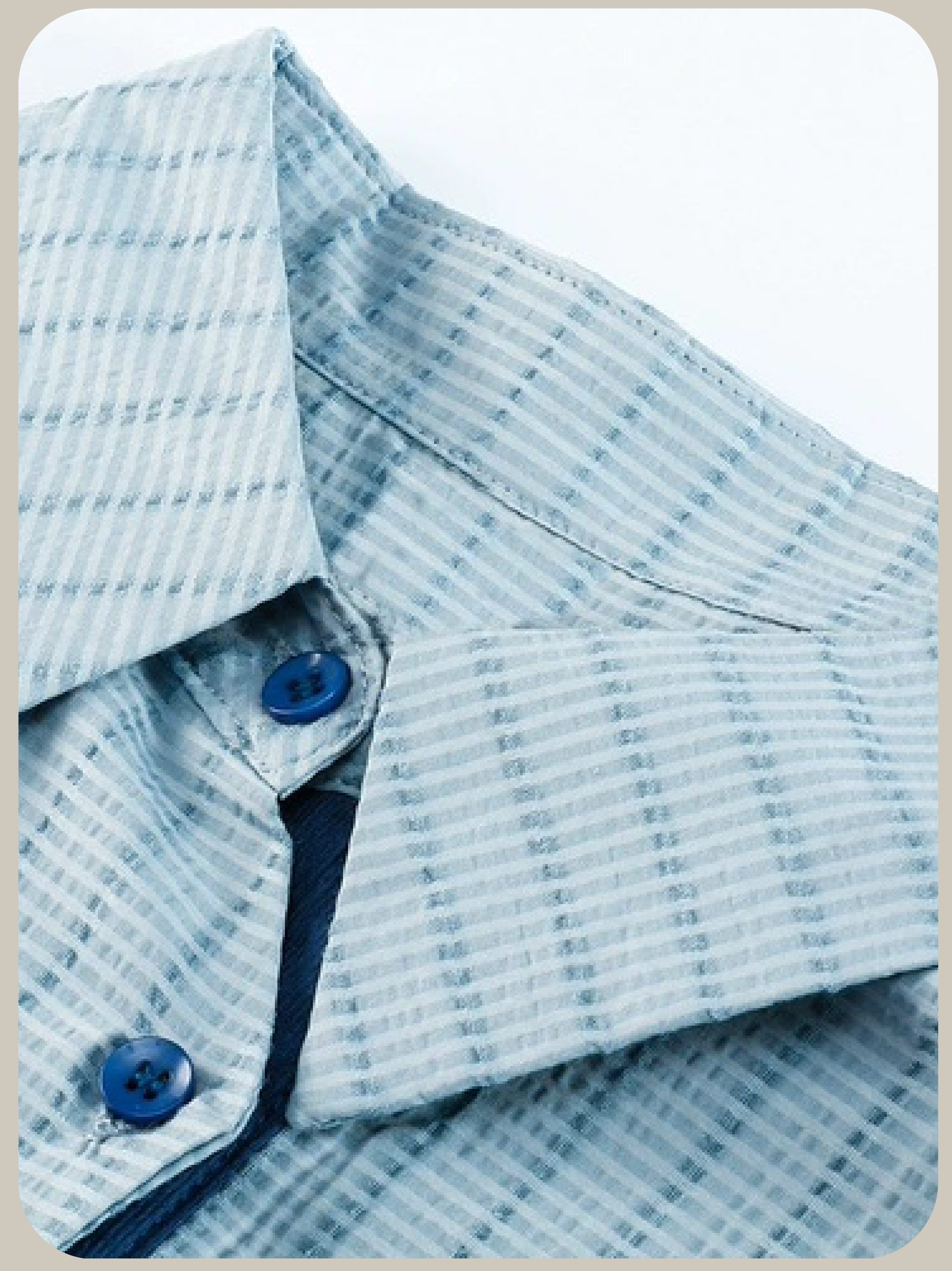 Wave Design Stripe Shirt/ウェーブデザインストライプシャツ