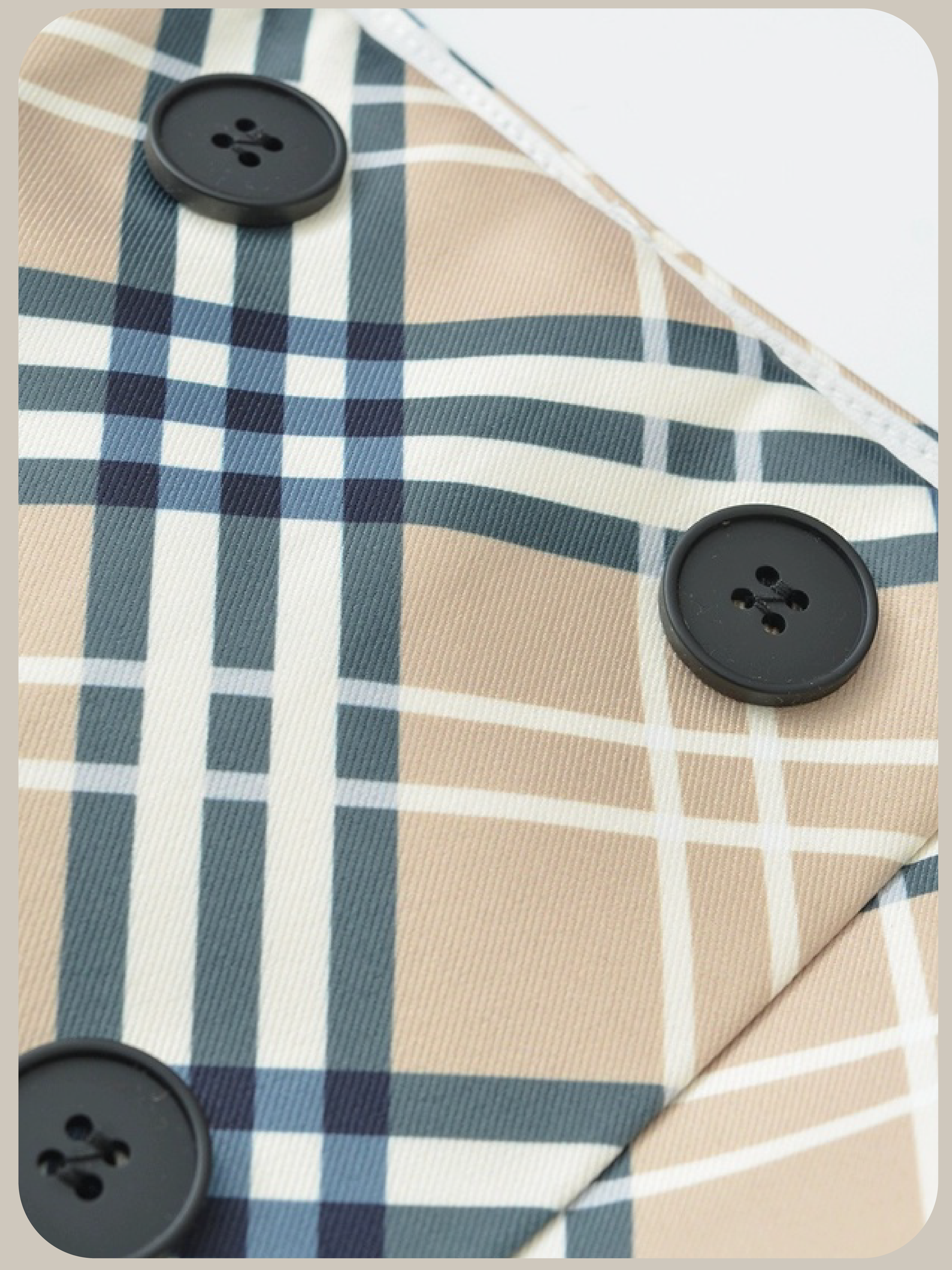 Double Breasted Plaid Mini Skirt/ダブルブレストチェック柄ミニスカート