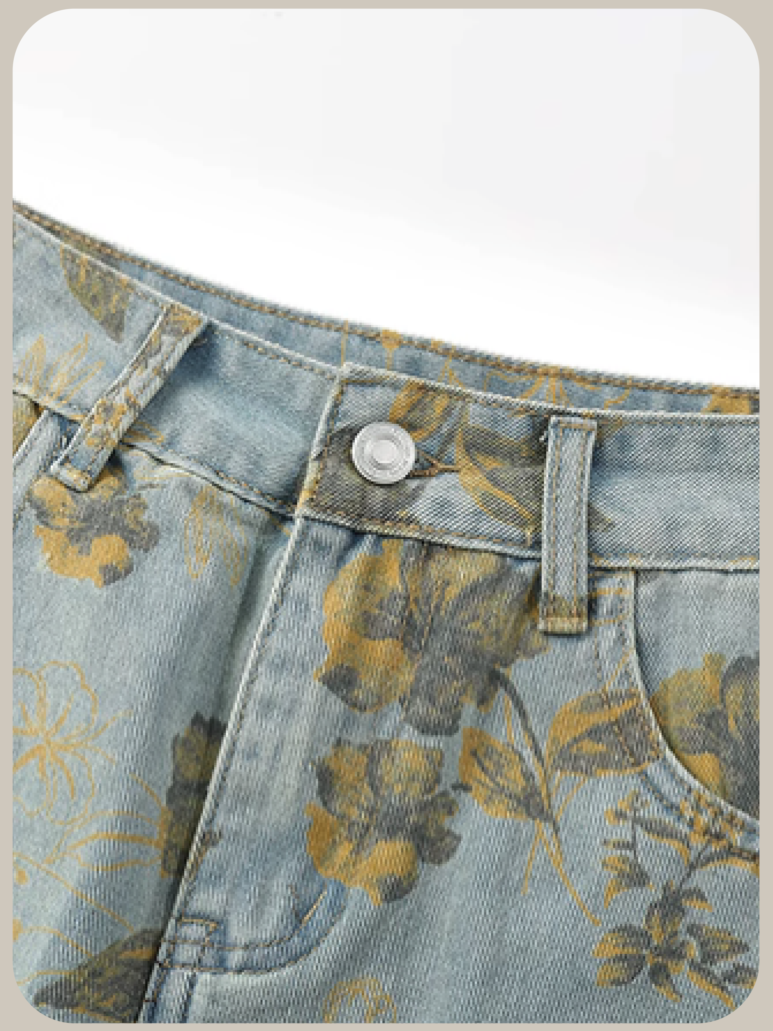 Botanical Denim Skirt/ボタニカルデニムスカート