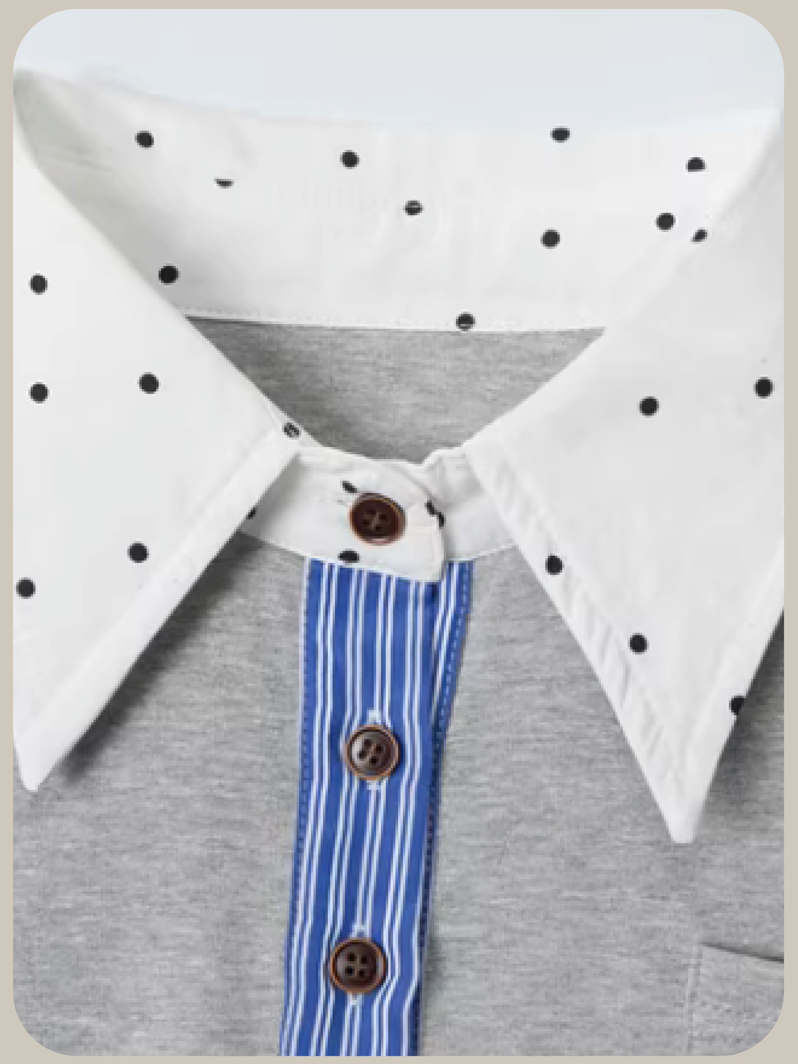 Preppy Dots Polo Shirt/プレッピードット柄ポロシャツ