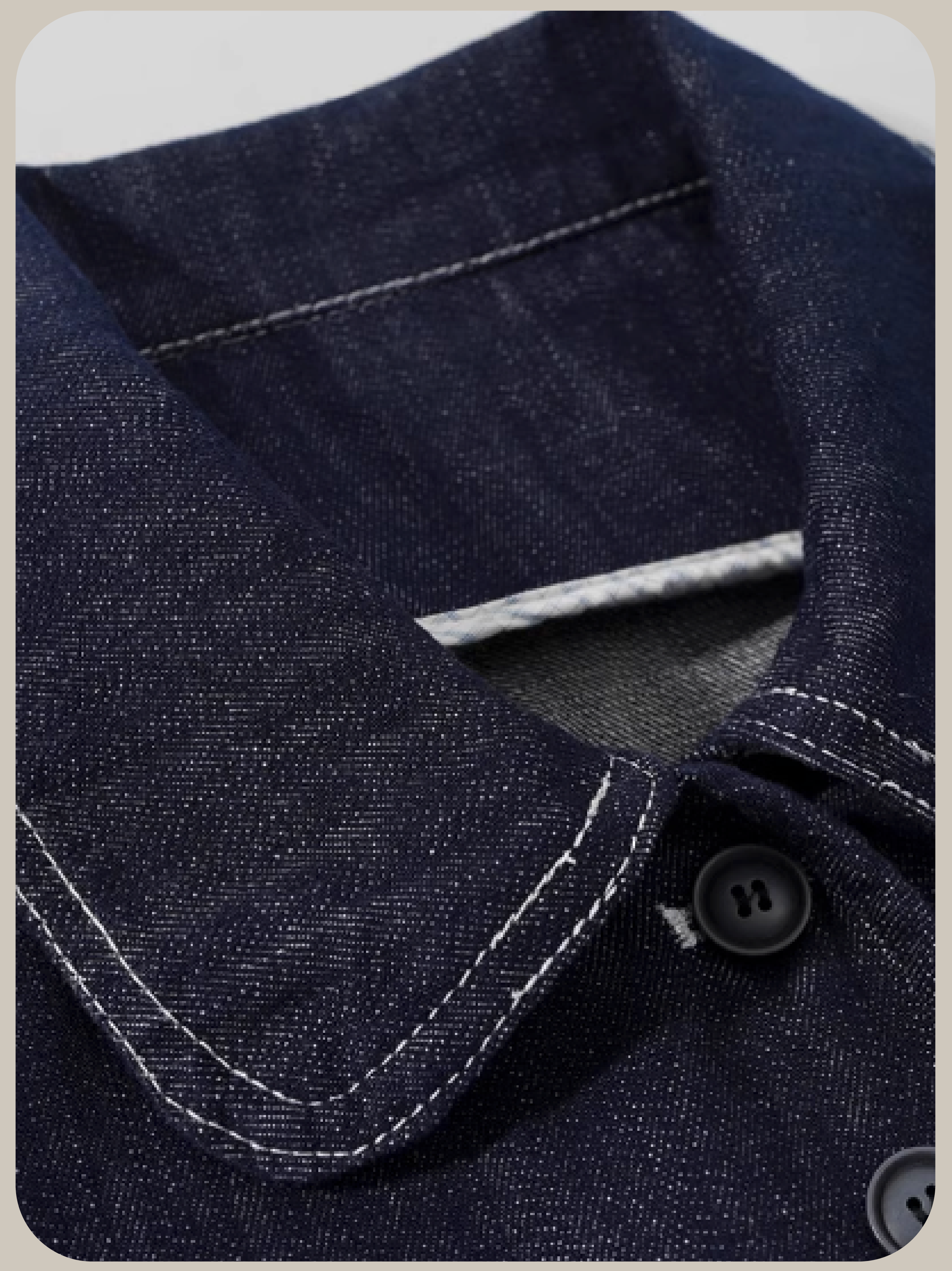 Sleeve Stitching Lapel Denim Jacket