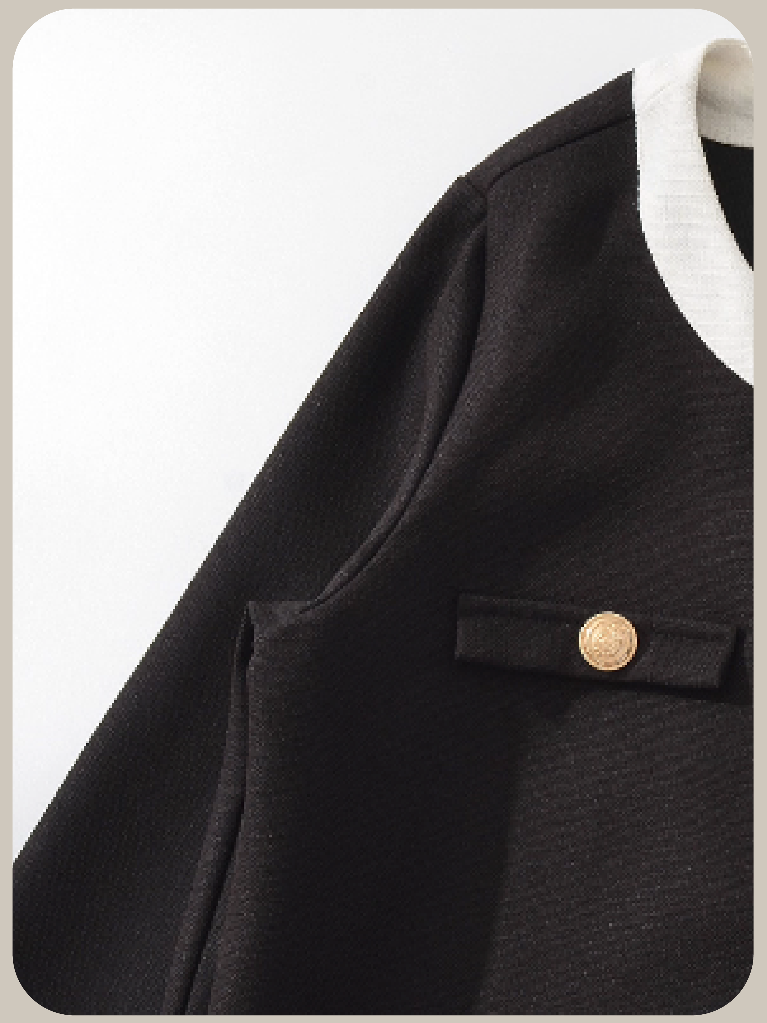 Round Collar Piping Jacket With Short Pants/ラウンドカラーパイピングジャケットショートパンツ