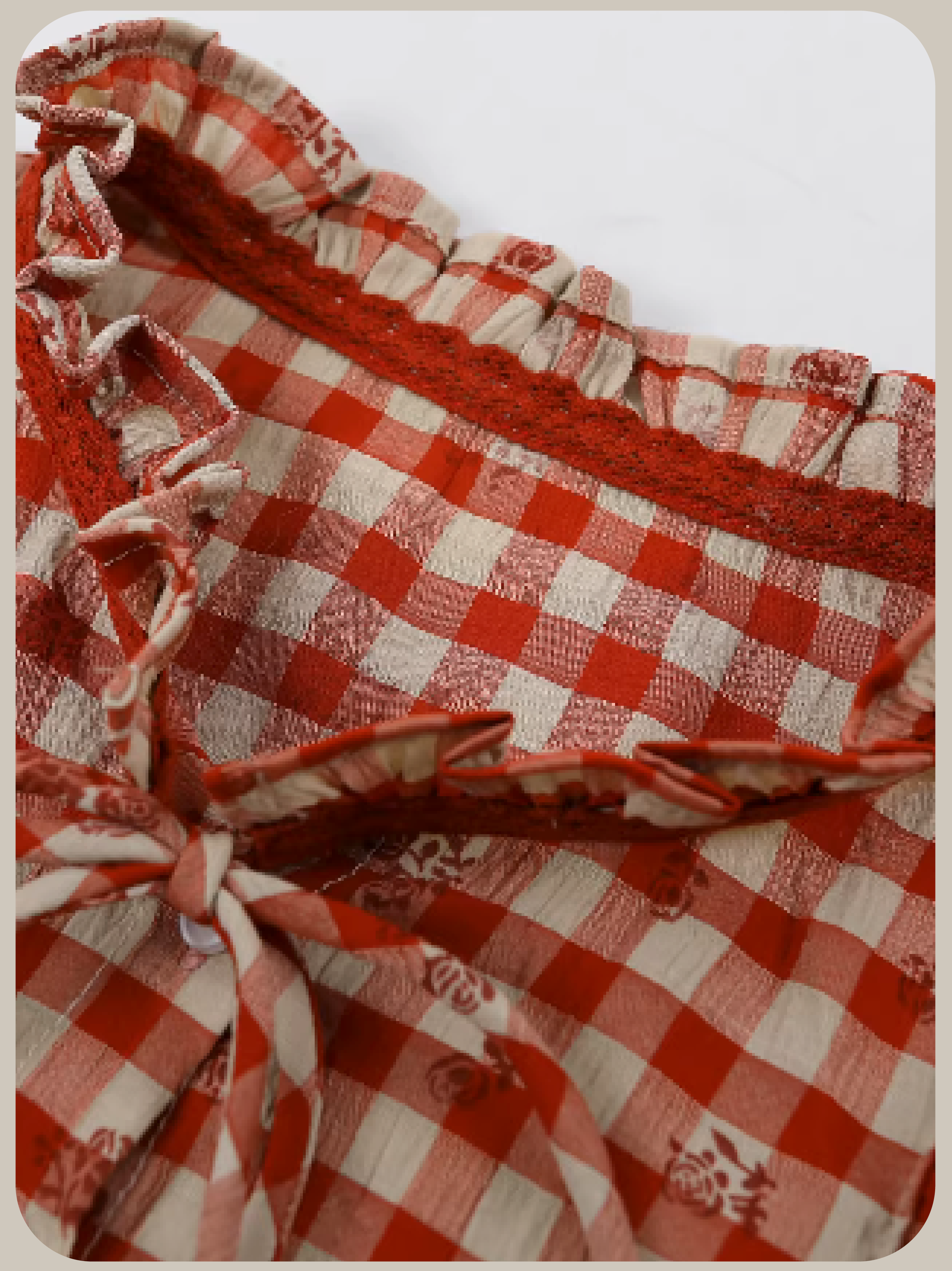 Sweet Ruffle Vichy Check Set Up/スイートフリルヴィシーチェックセットアップ