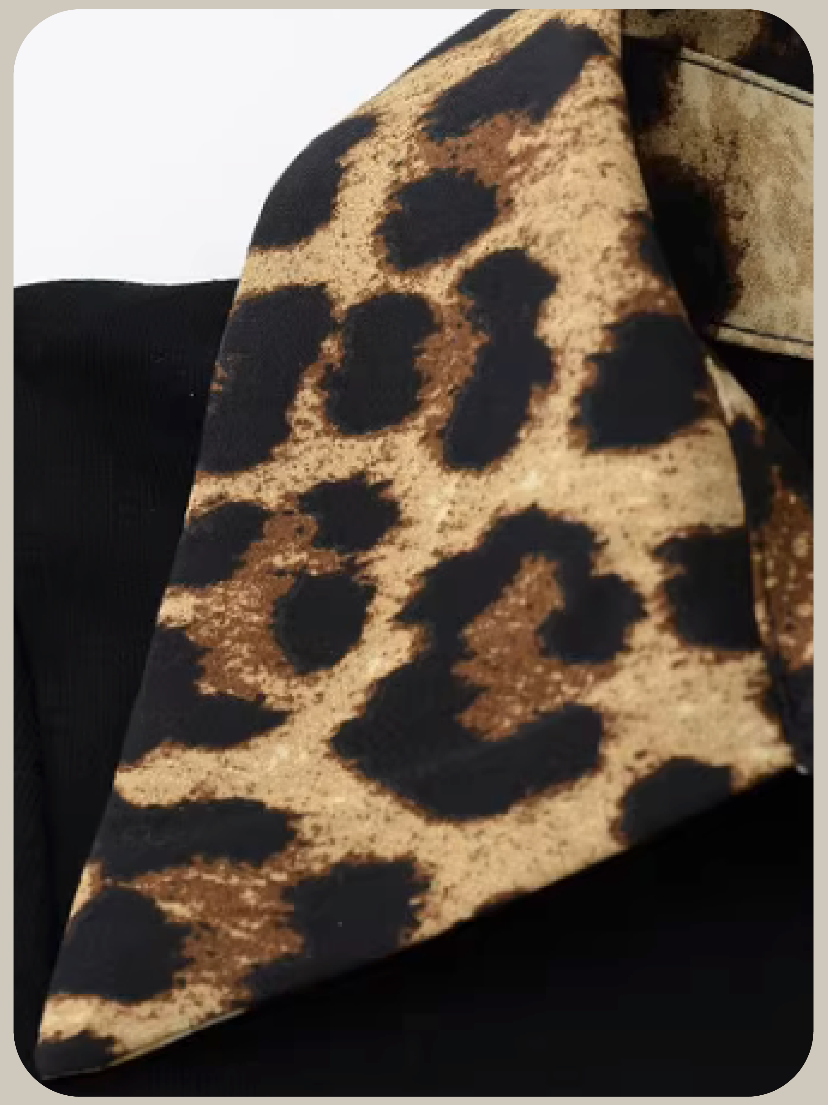 Leopard Stitching Top/ヒョウ柄ステッチトップ