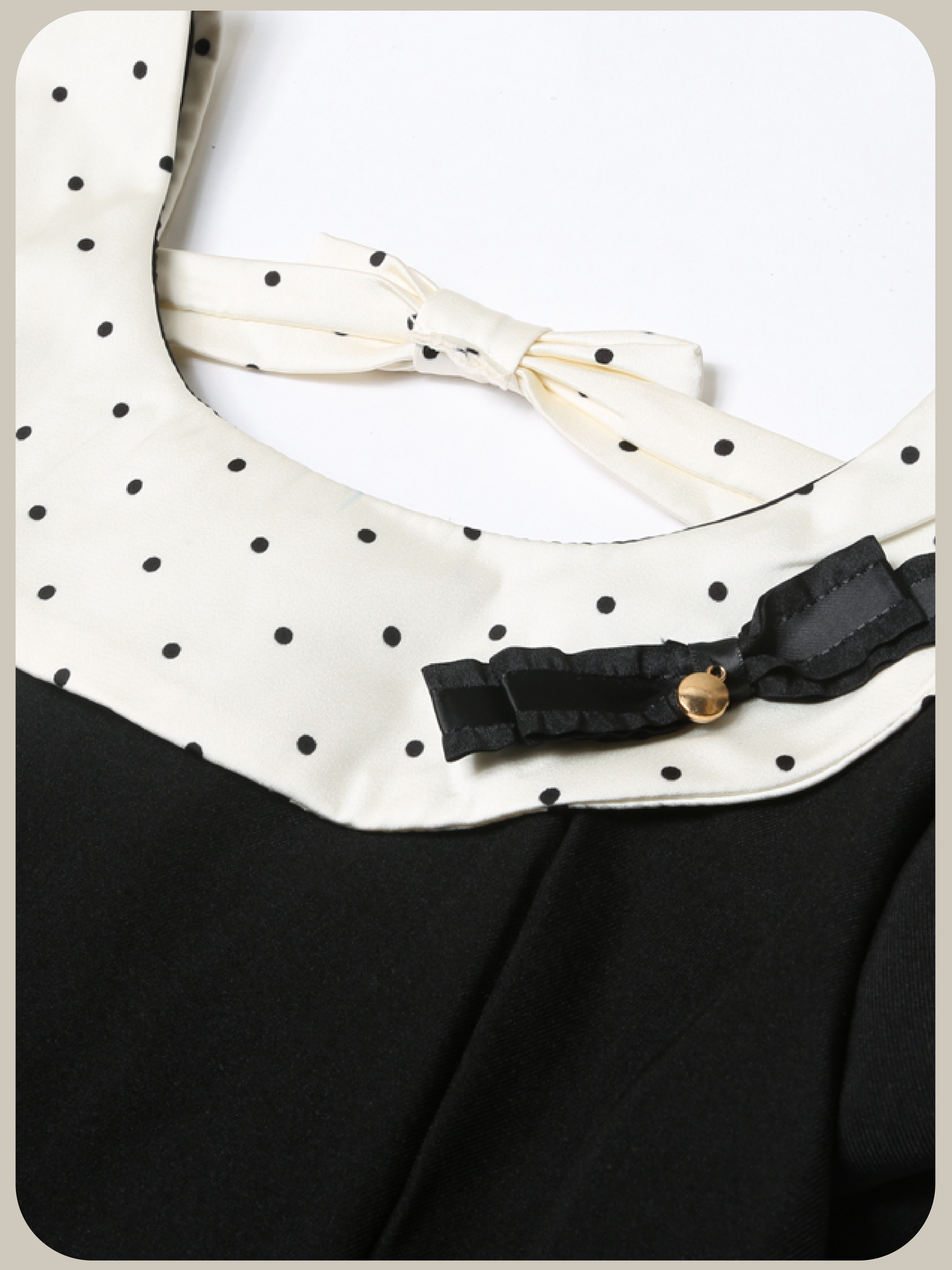 Dot Collar Sweet One Piece/ドットカラースイートワンピース