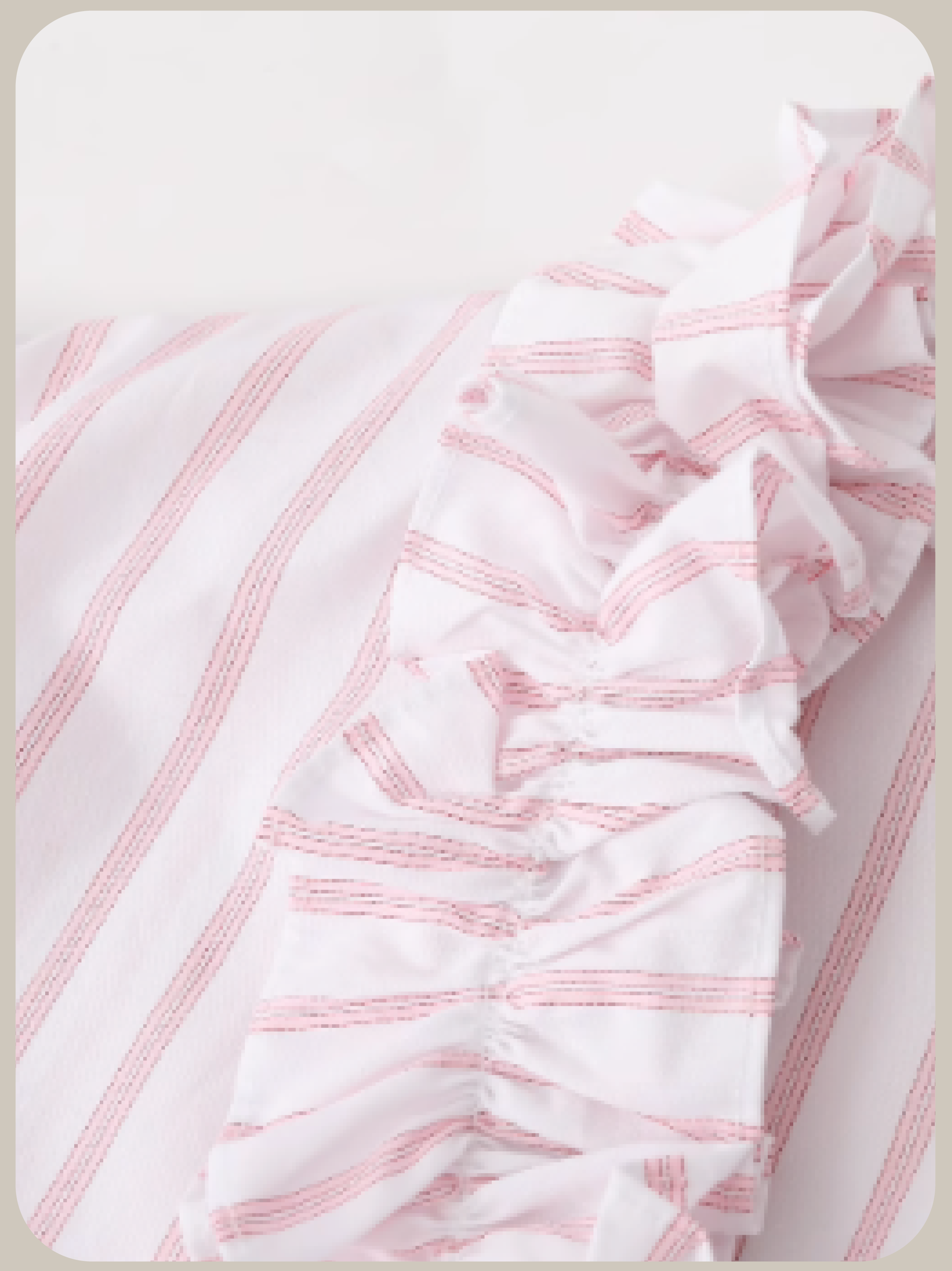 Ruffle Deco French Pink Shirt/ラッフルデコフレンチピンクシャツ