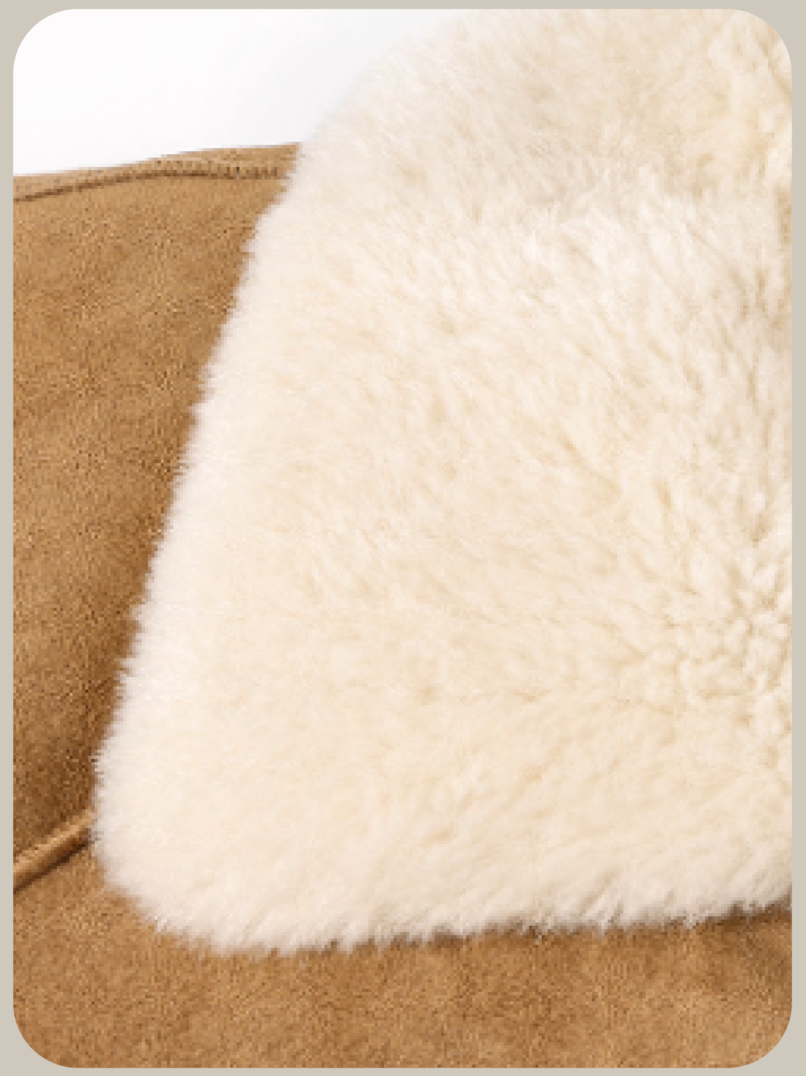 Cropped Mouton Jacket With Mini Bag/ミニバッグ付きクロップドムートンジャケット