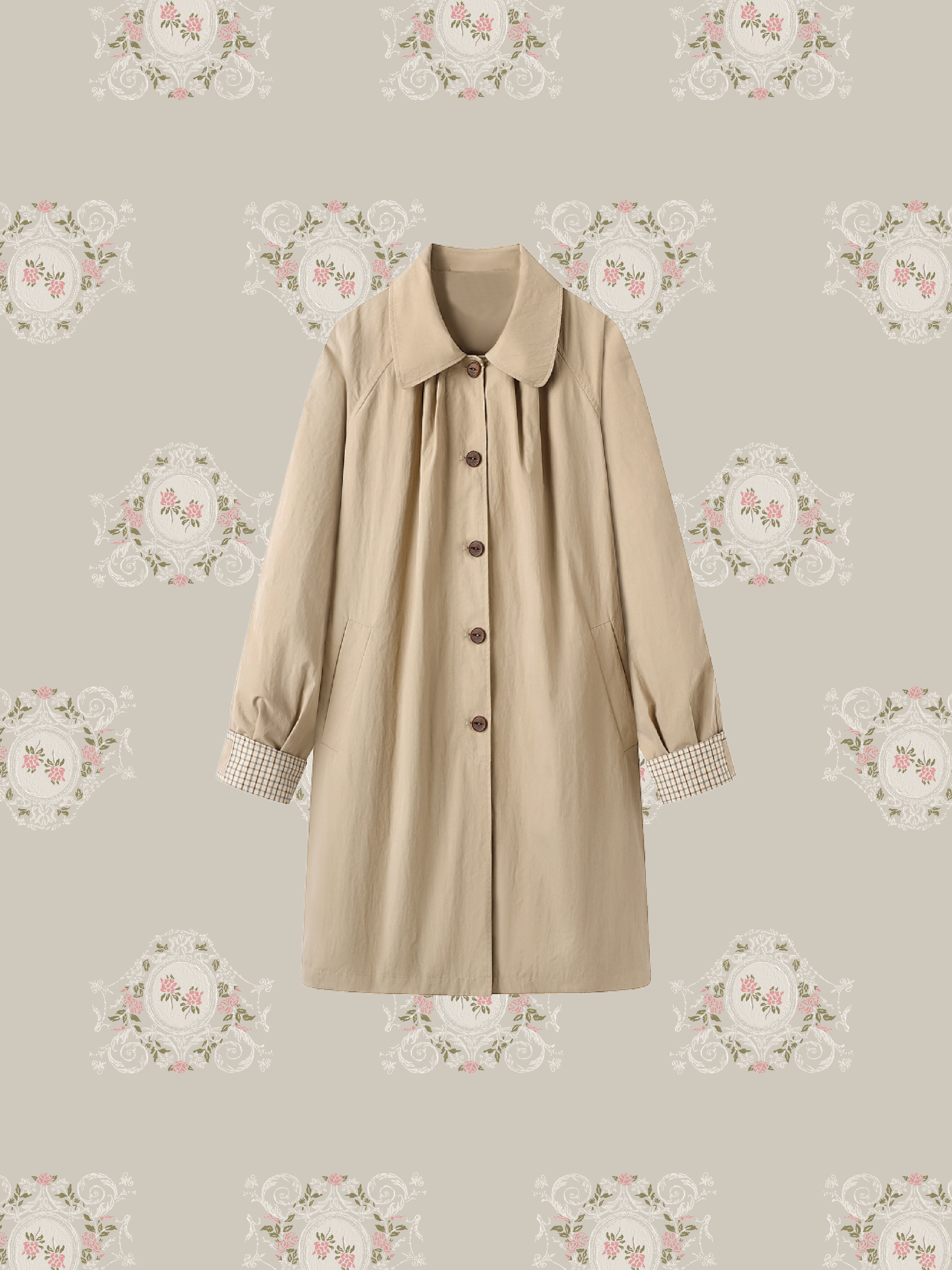 Stitching Sleeve Trench Coat/ステッチスリーブトレンチコート