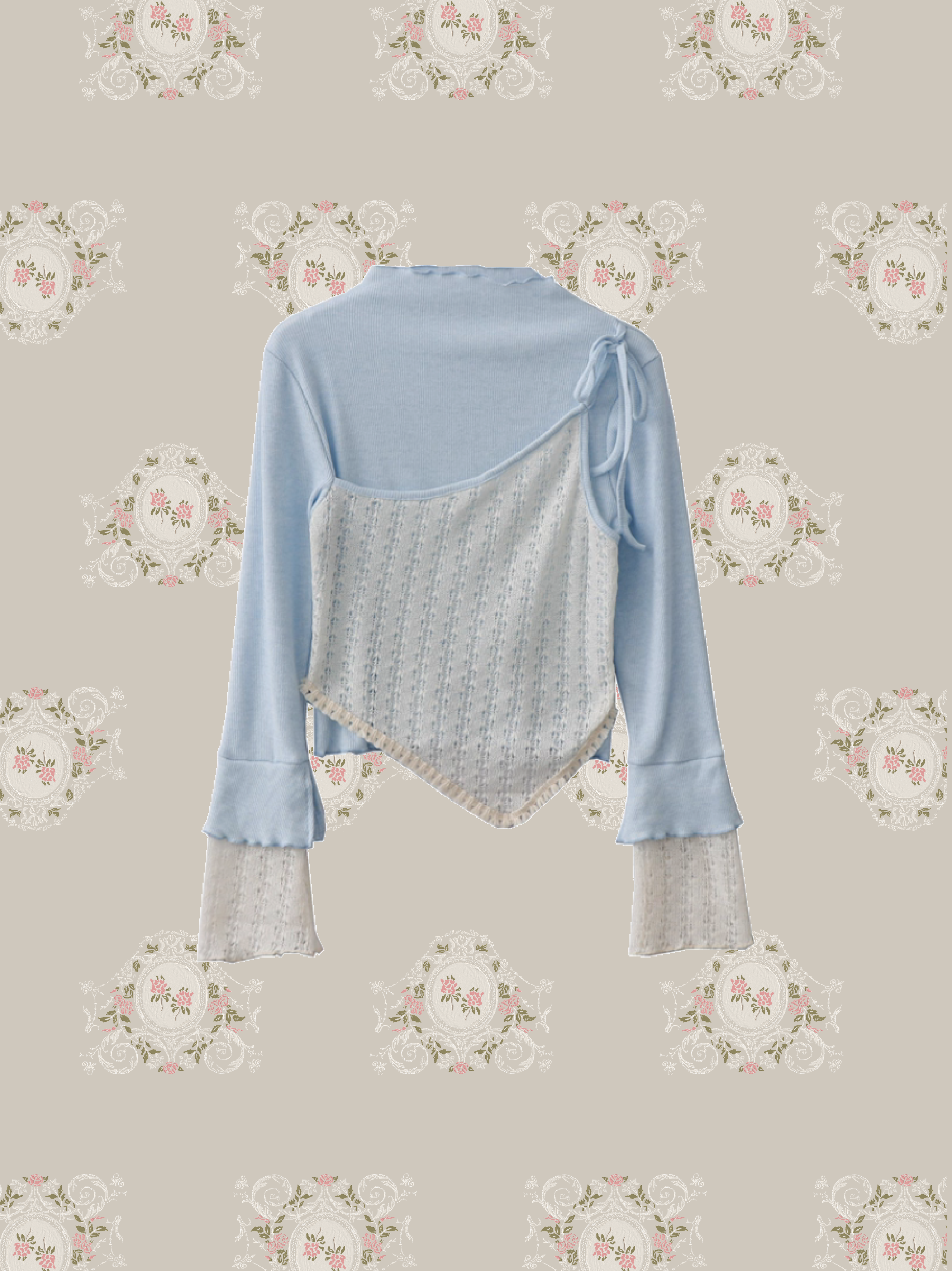 Asymmetry Lace Tops/アシンメトリーレーストップス