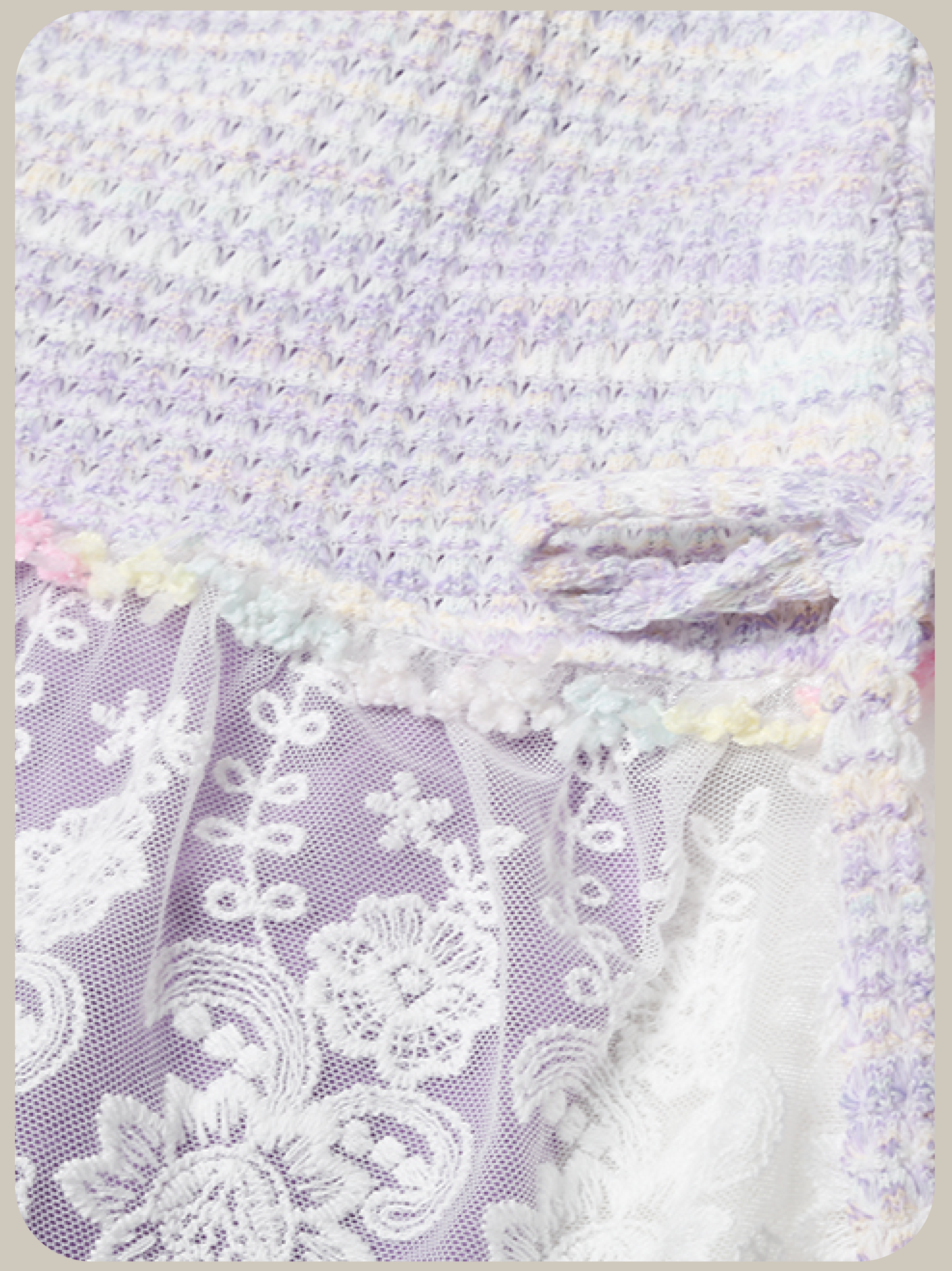 Garden Motif Knit One Piece Set Up/ガーデンモチーフニットワンピースセットアップ