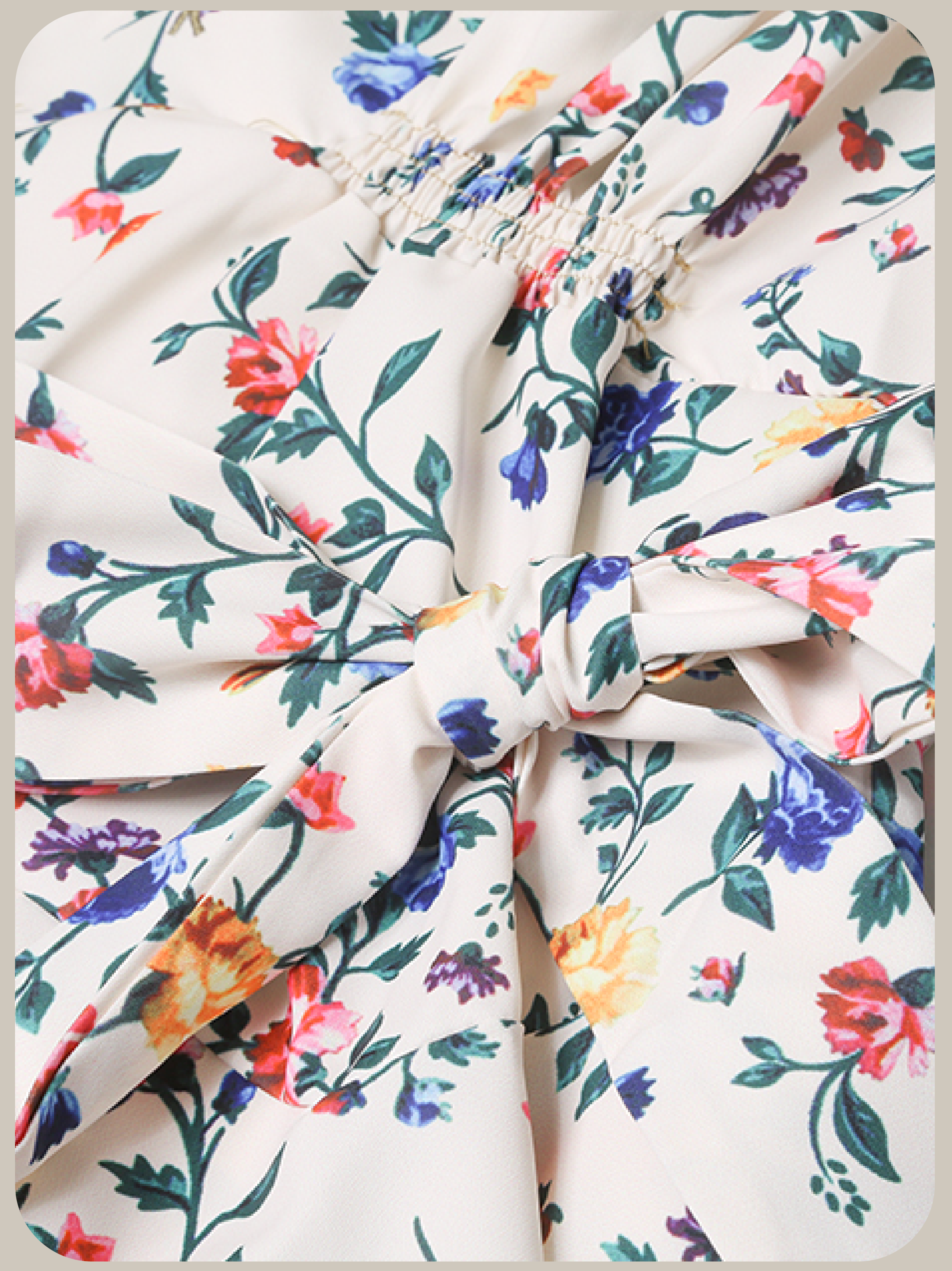 Waisted Floral One Piece/ウエスト花柄ワンピース