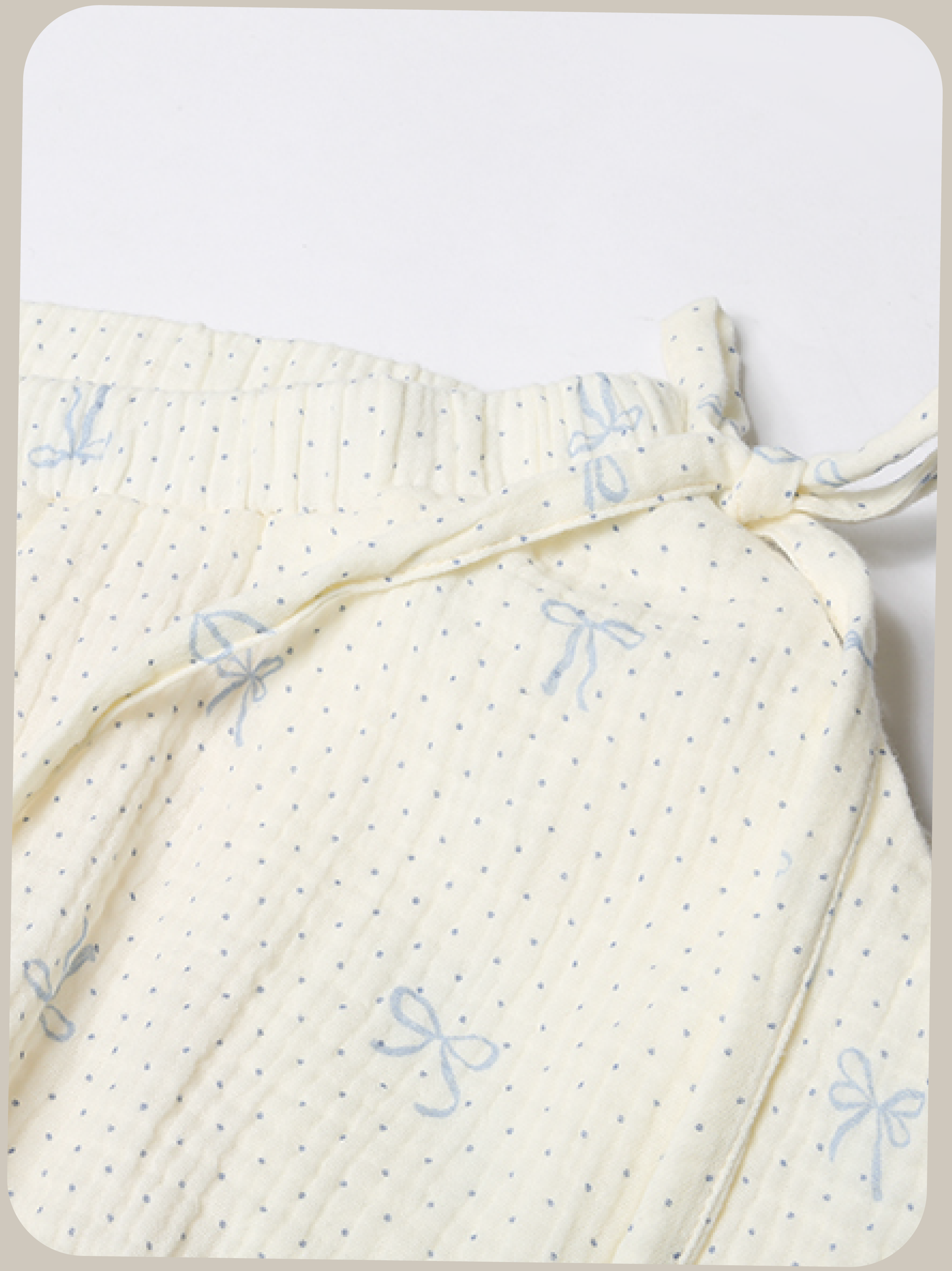 Bow-Trimmed Dot Bubble Skirt リボントリムドットバブルスカート