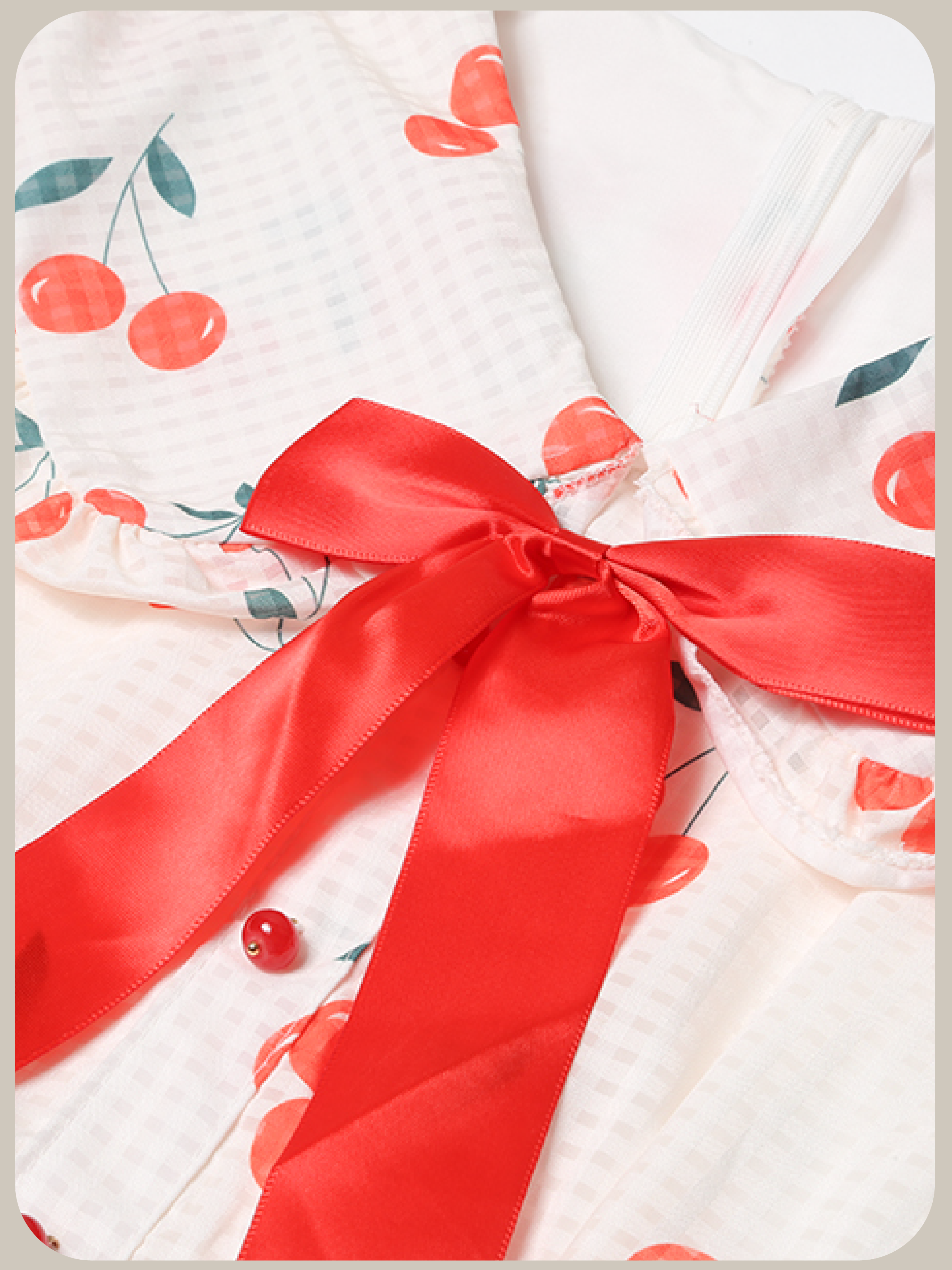 Frill Collar Cherry One Piece/フリルカラーチェリーワンピース