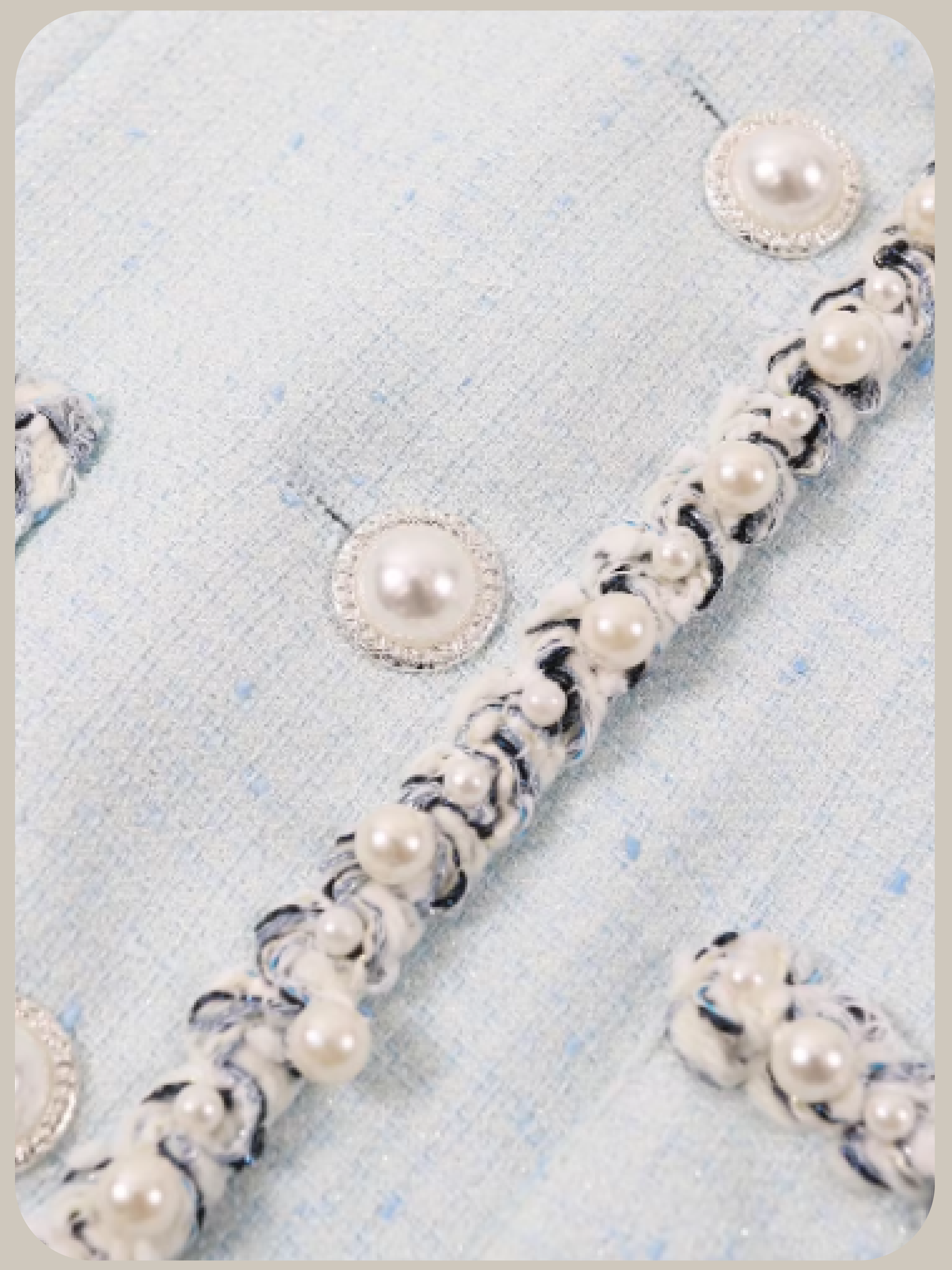 Elegant Pearl Piping Tweed Set Up/エレガントパールパイピングツイードセットアップ
