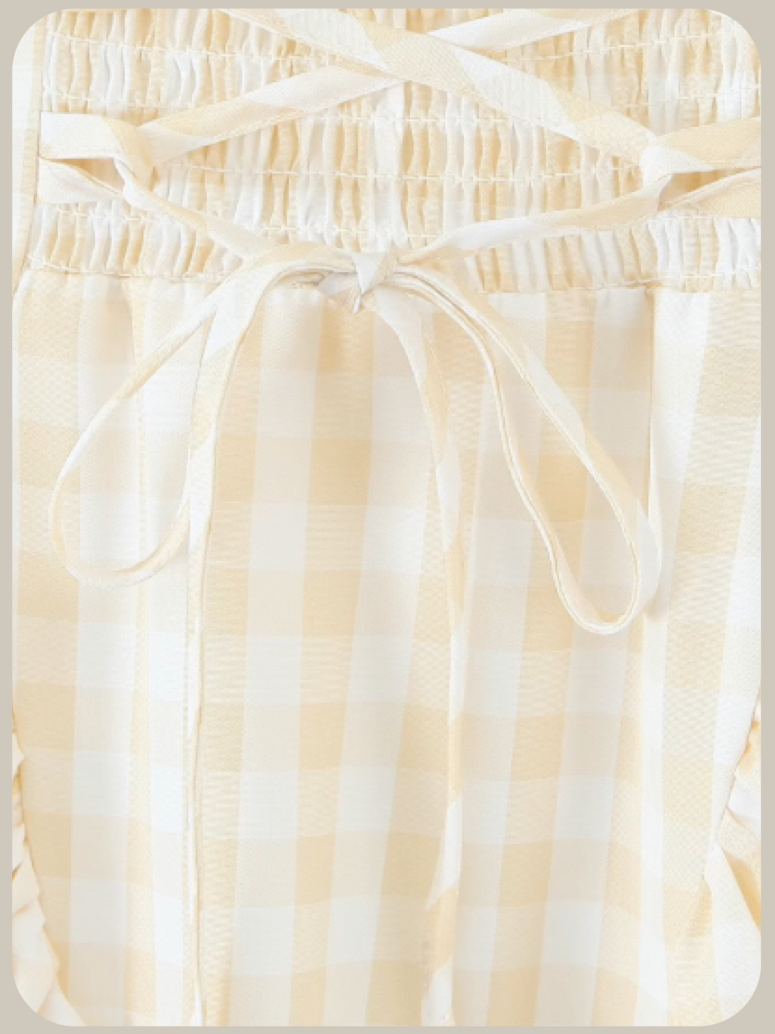 French Plaid Voluminous Dress/フレンチチェックボリュームドレス