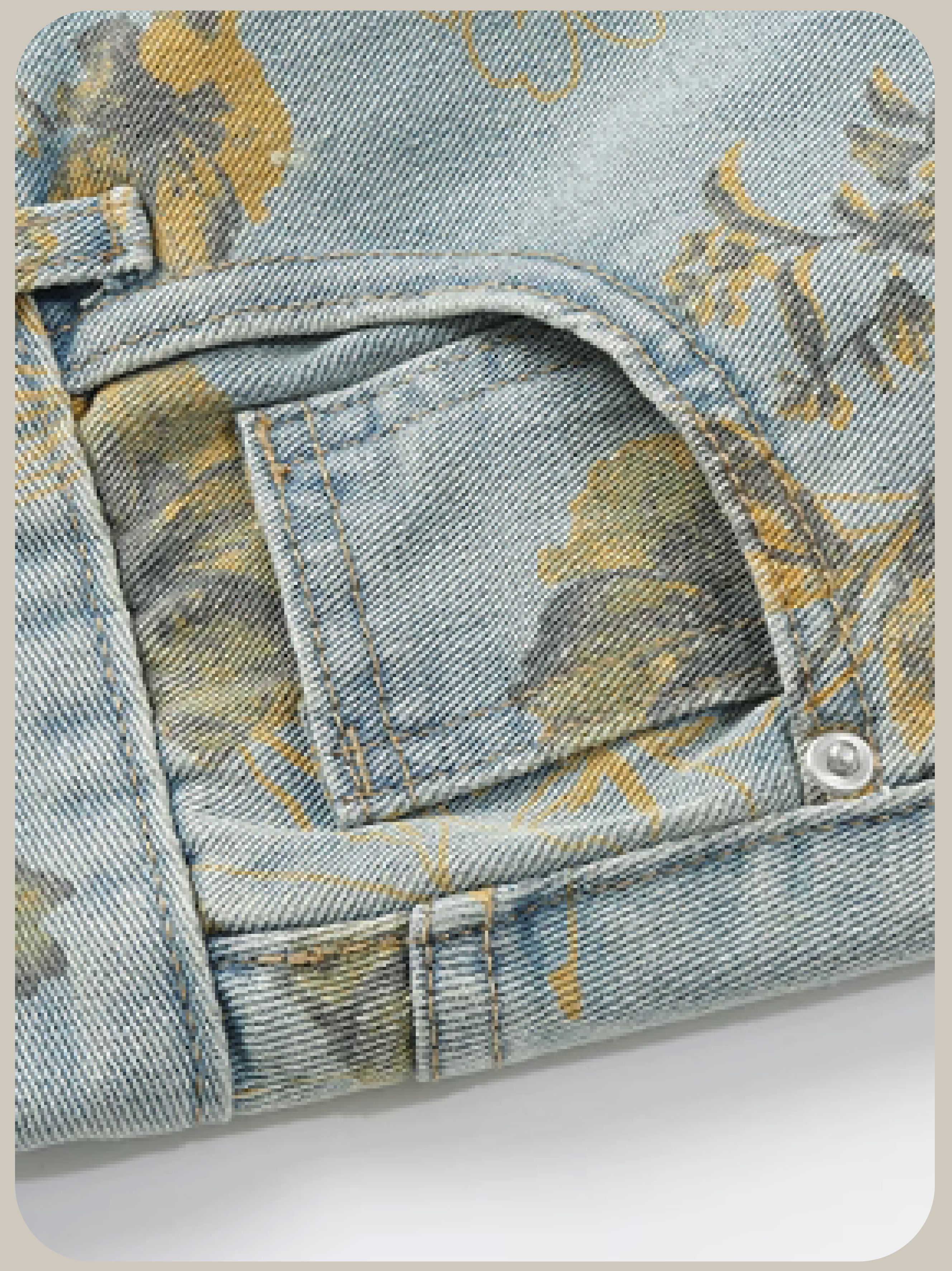 Botanical Denim Skirt/ボタニカルデニムスカート