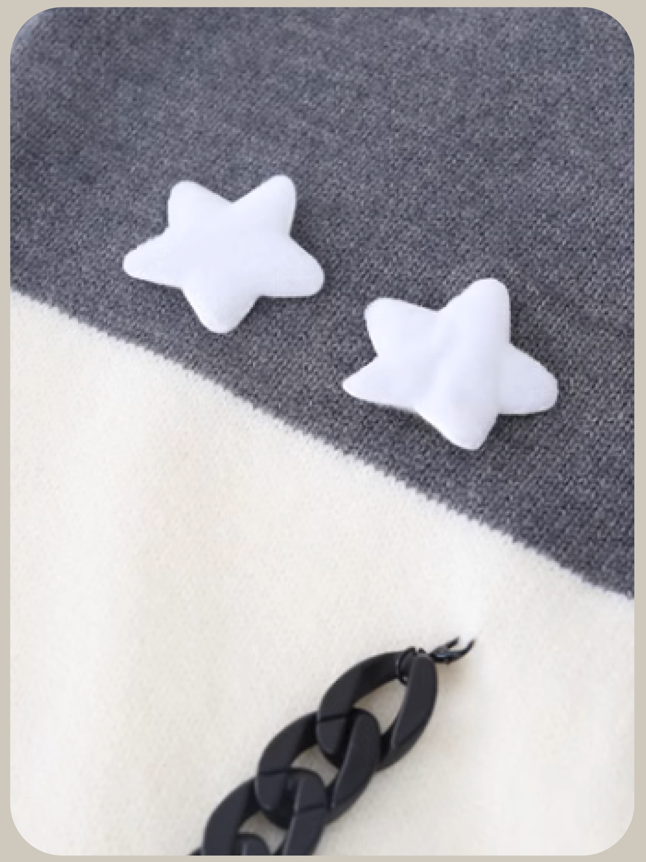 Star Motif Chain Deco Cardigan/スターモチーフチェーンデコカーディガン