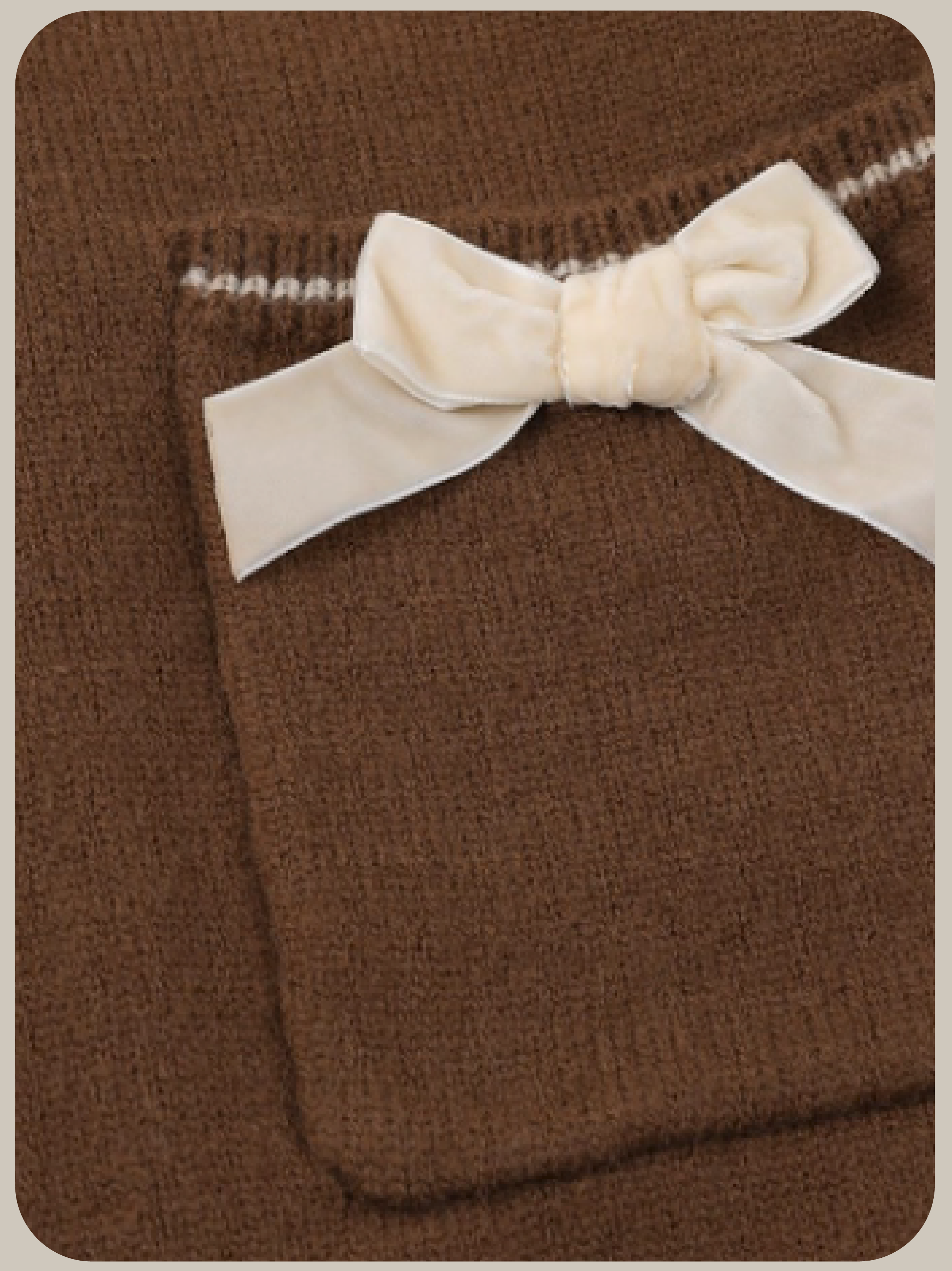 Two Tone Sweet Ribbon Cardigan/ツートンスイートリボンカーディガン