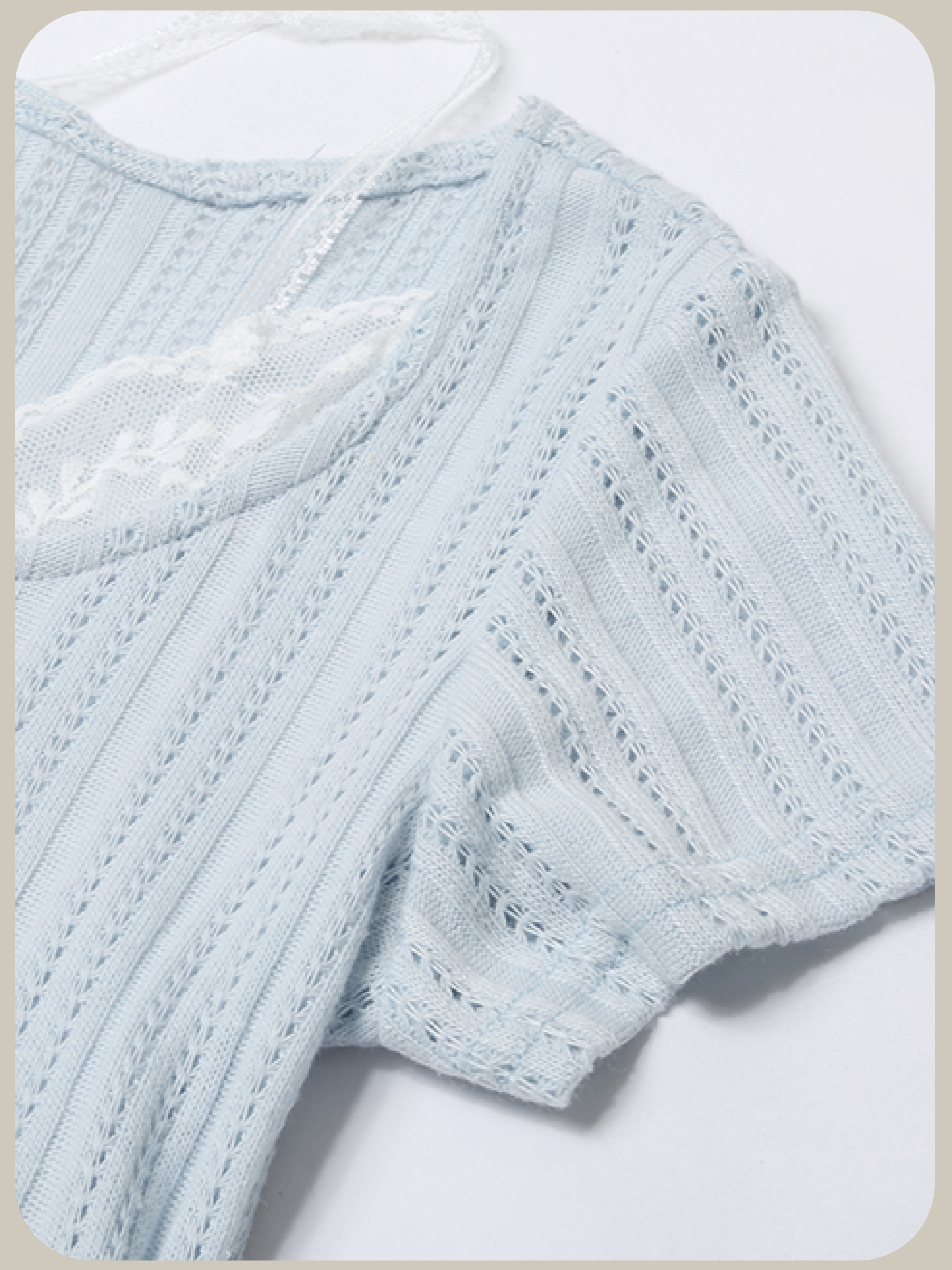 Baby Blue Lace Docking Top/ベビーブルーレースドッキングトップ