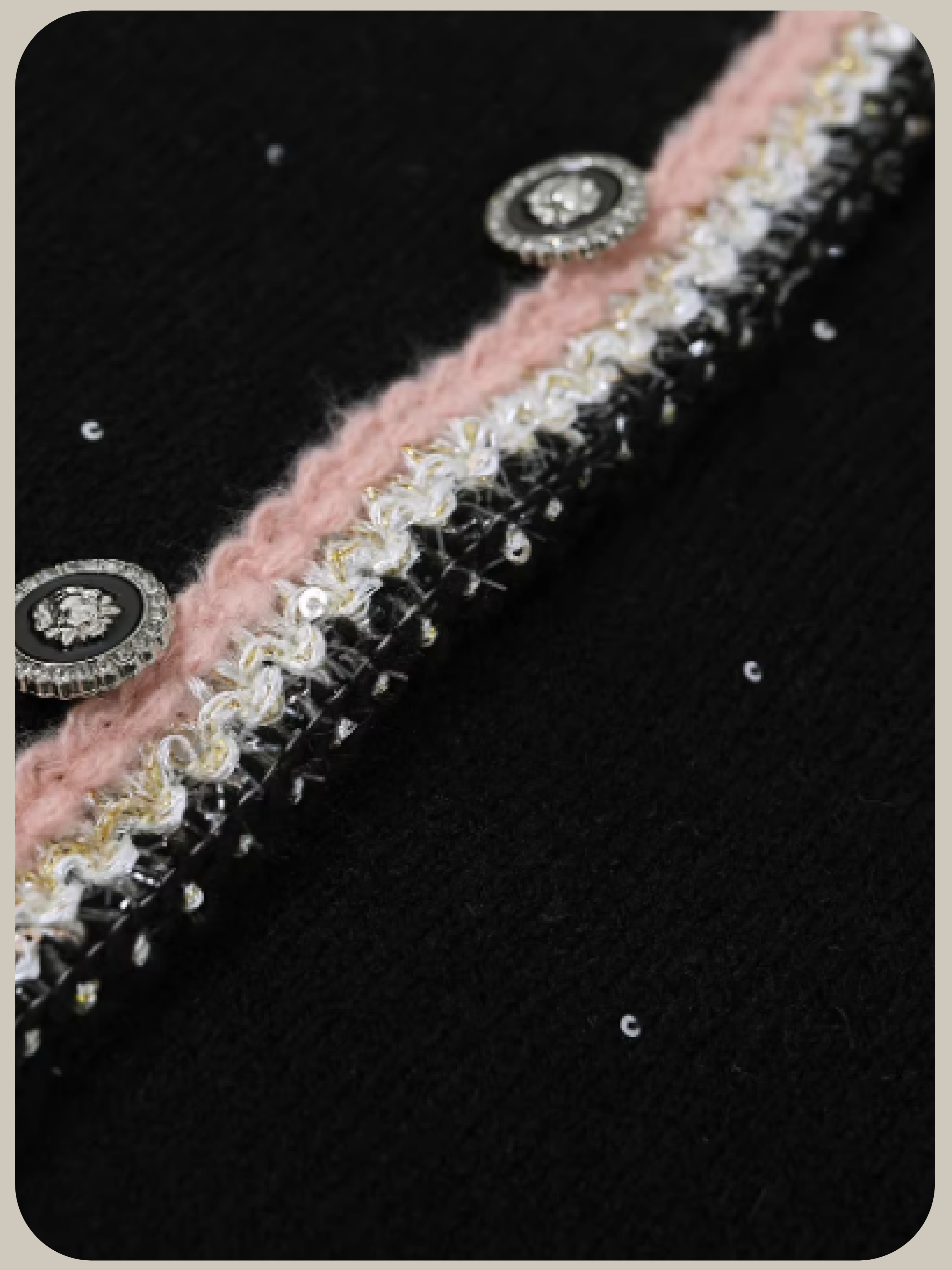 Sequin Knitting 2 Item Set Up/スパンコール編み2アイテムセットアップ