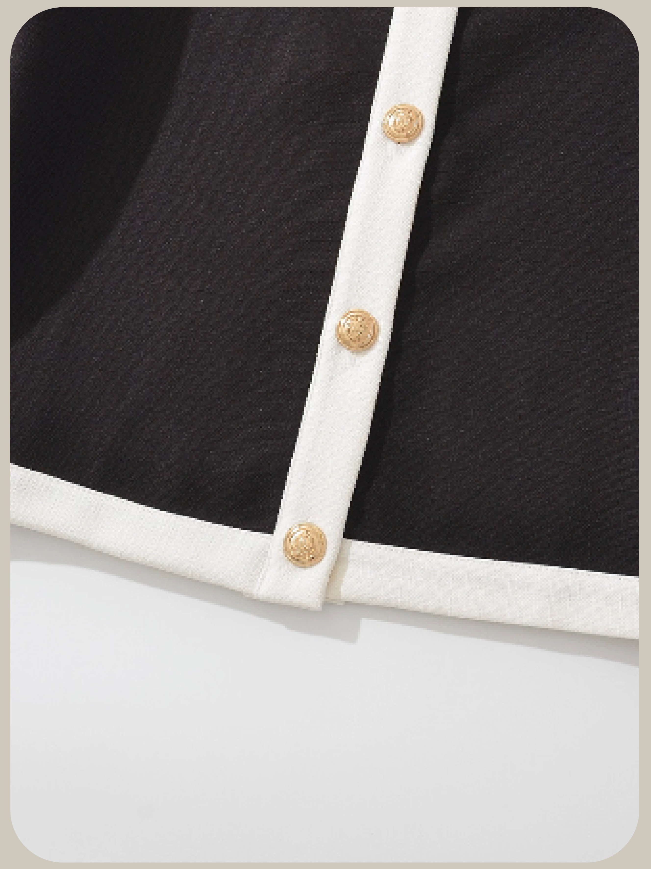 Round Collar Piping Jacket With Short Pants/ラウンドカラーパイピングジャケットショートパンツ