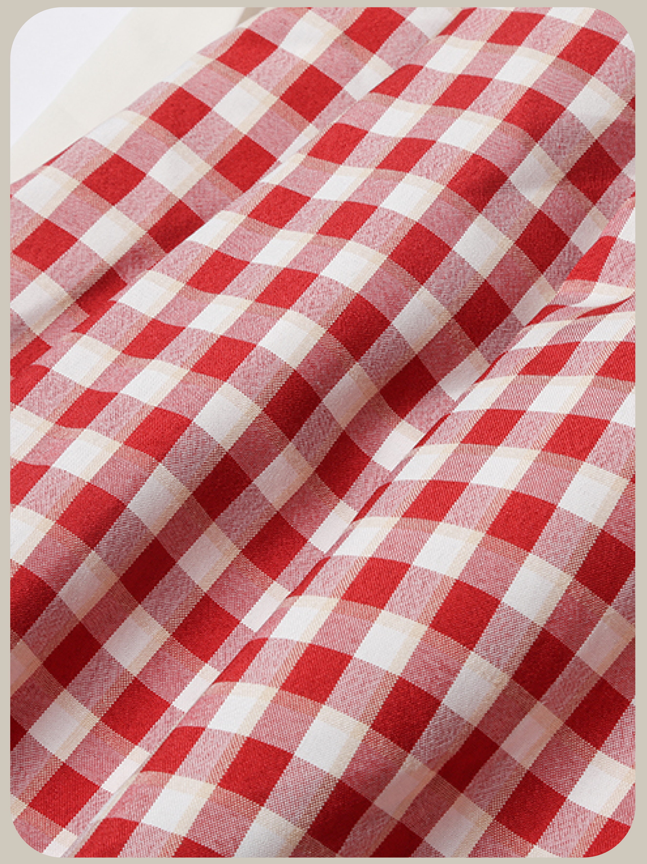 Shoulder Ribbon Red Check One Piece/ショルダーリボンレッドチェックワンピース