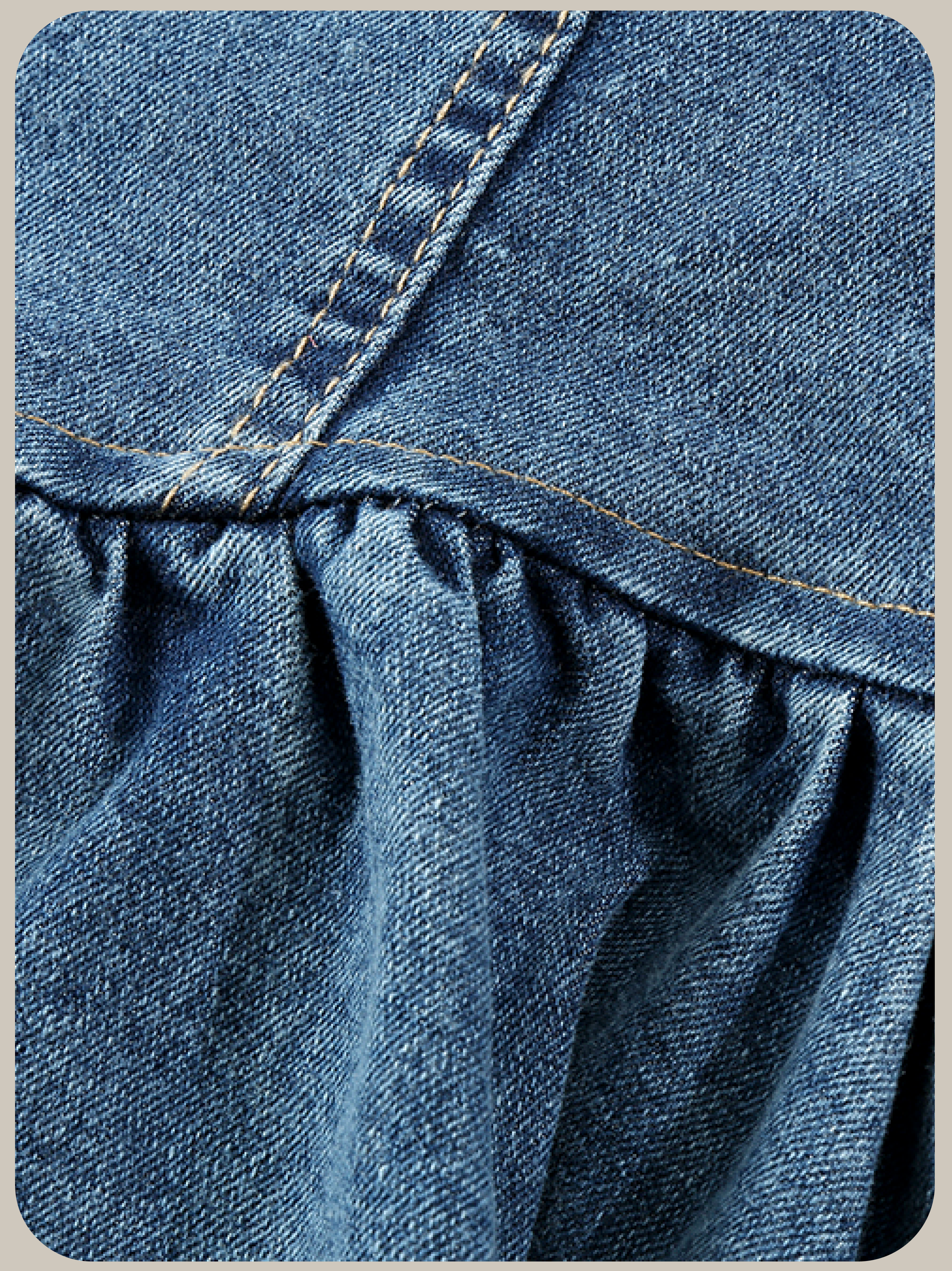 Lace Piping Pleats Denim Dress/レースパイピングプリーツデニムドレス