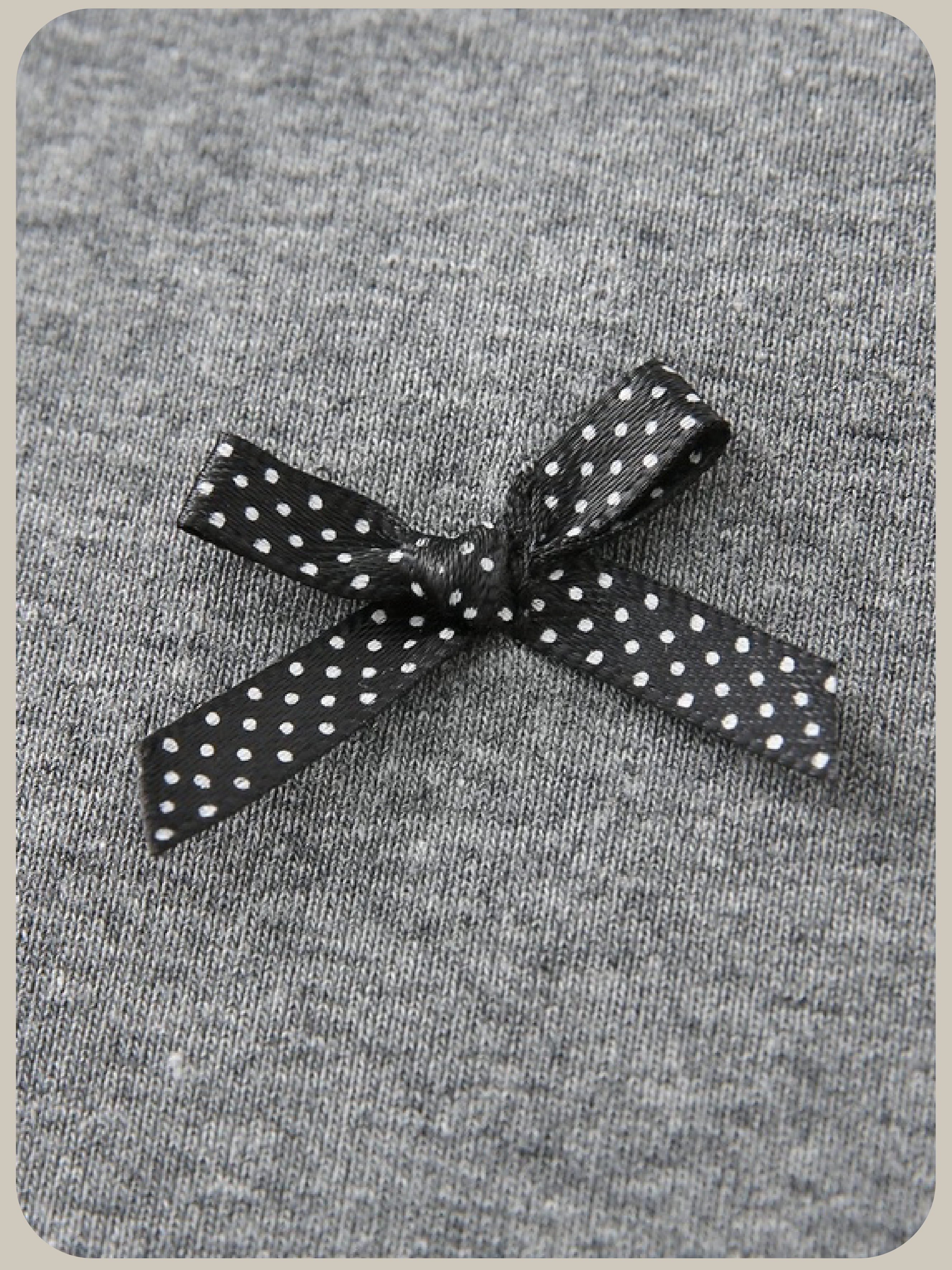 Basic Gray Ribbon T/ベーシックグレーリボンT