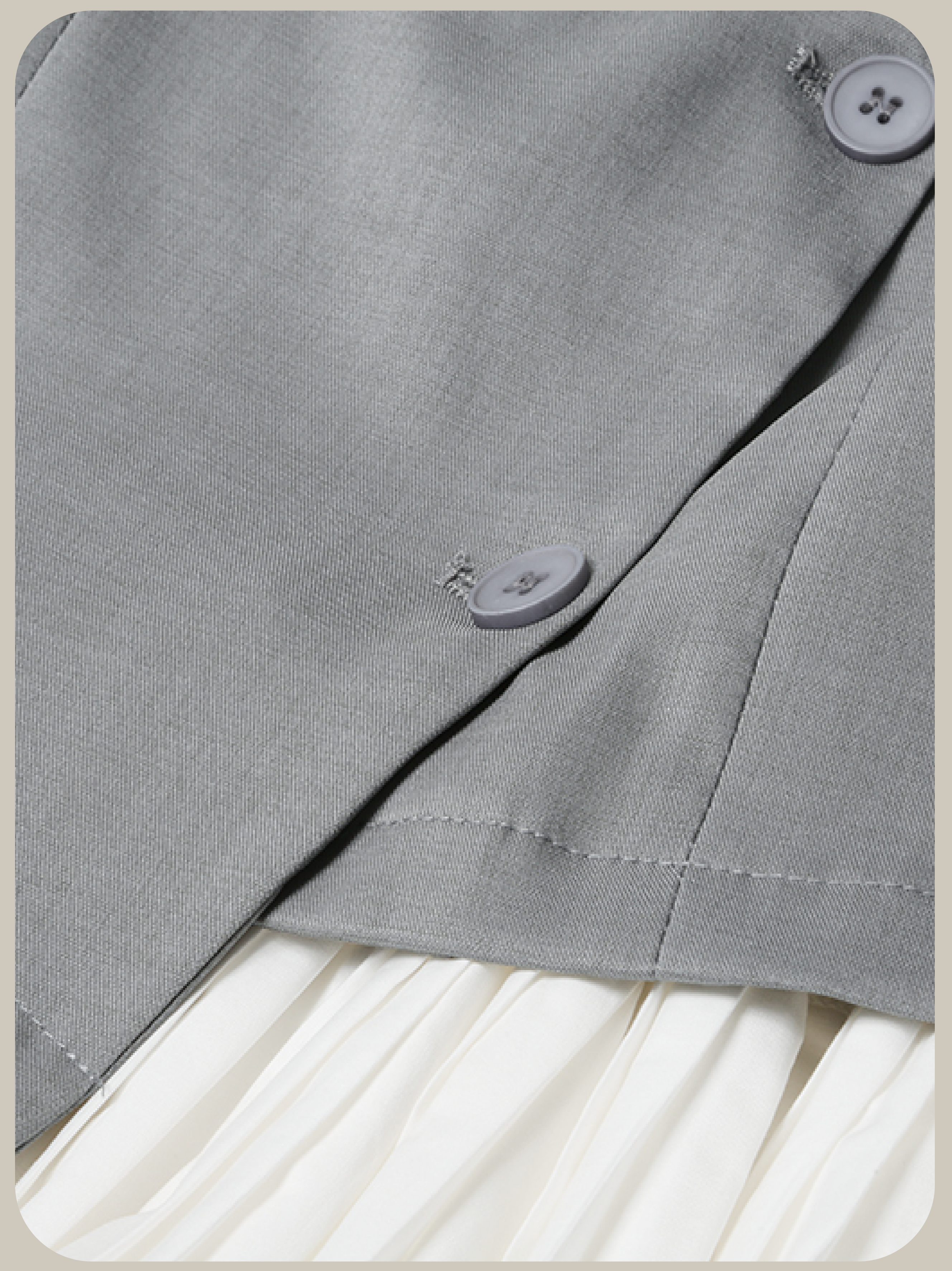 Frill Pleats Docking Jacket Dress/フリルプリーツドッキングジャケットドレス