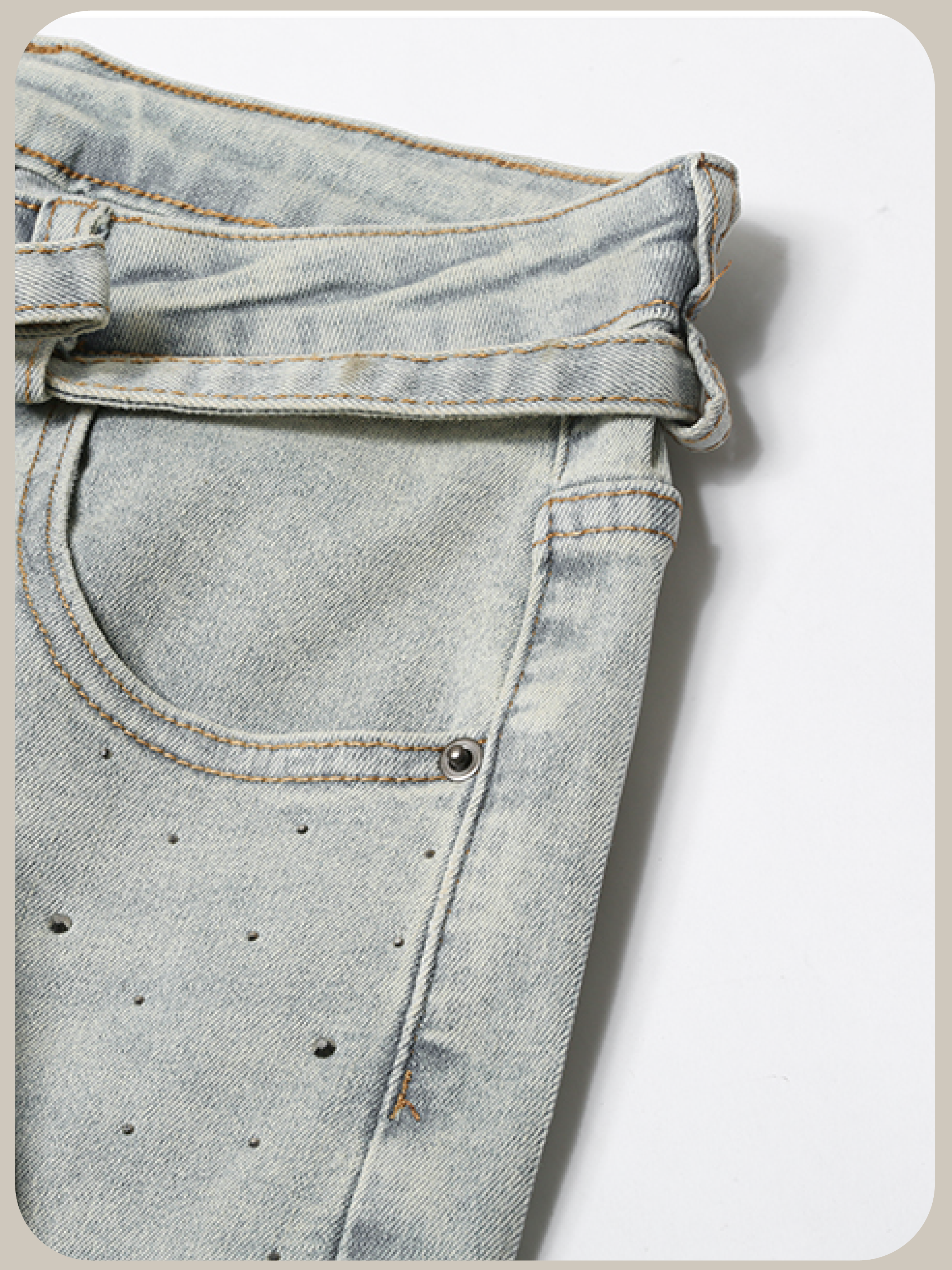 Bijou Flare Denim Pants/ビジューフレアデニムパンツ