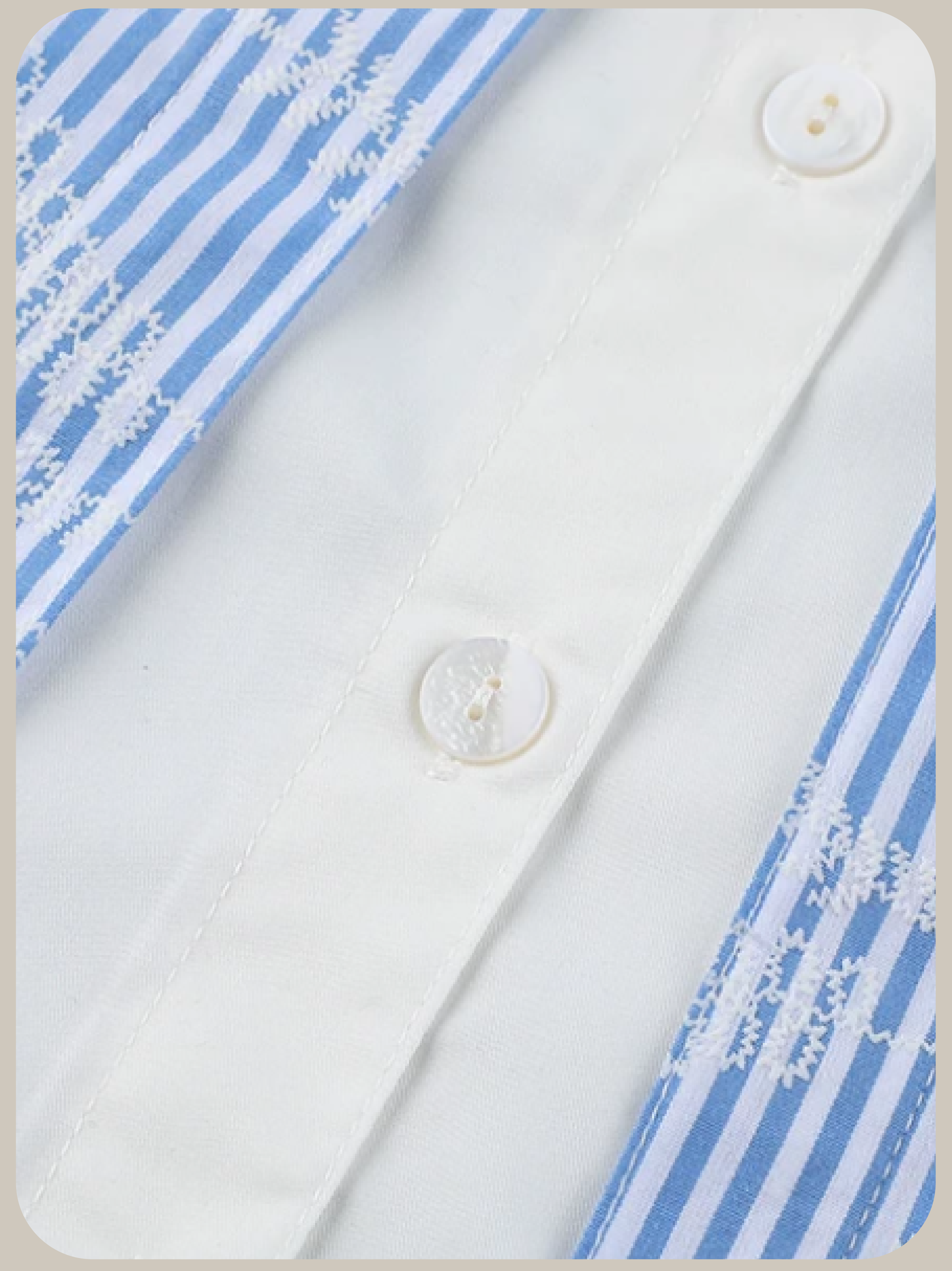 Fake Two Stripe Shirt Jacket/フェイクツーストライプシャツジャケット