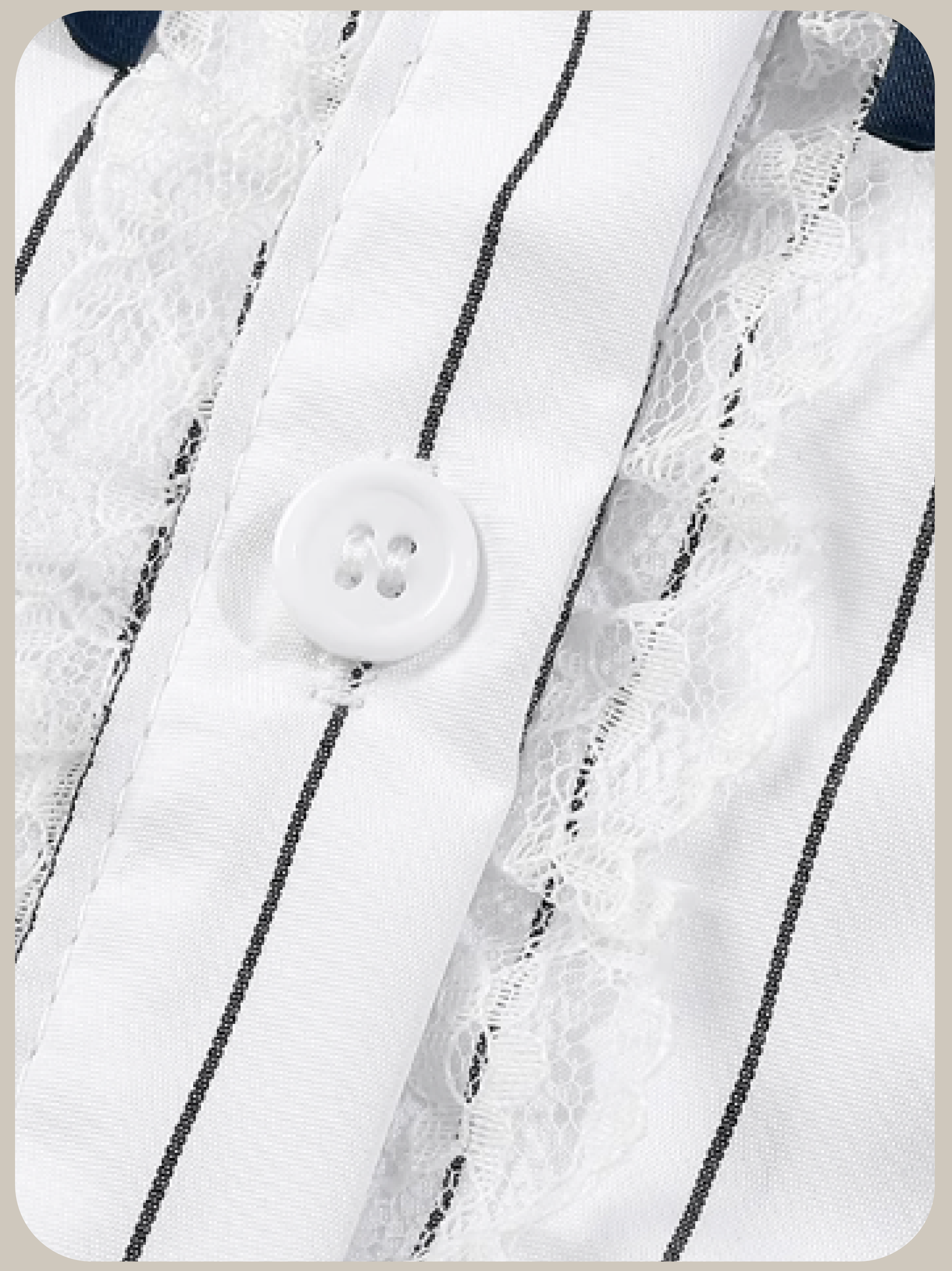 Ribbon Motif Stripe Shirt Set Up/リボンモチーフストライプシャツセットアップ