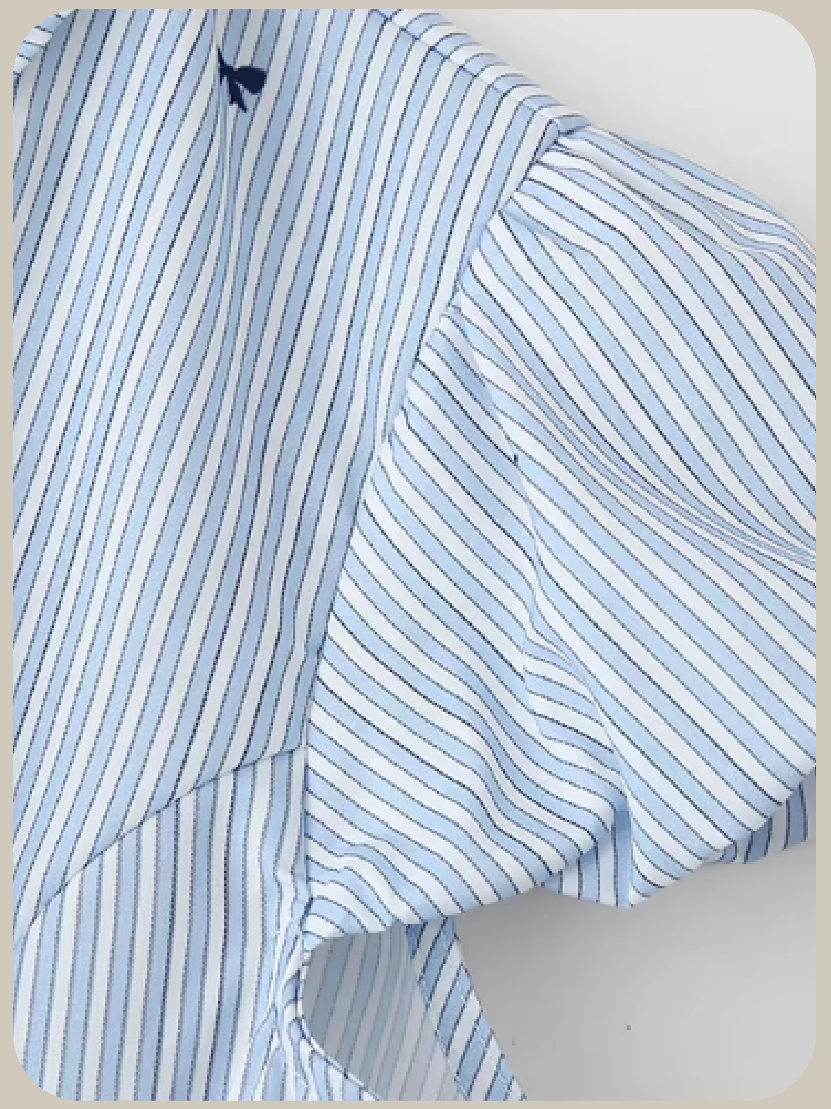 Blue Stripe Shirt Dress/ブルーストライプシャツワンピース