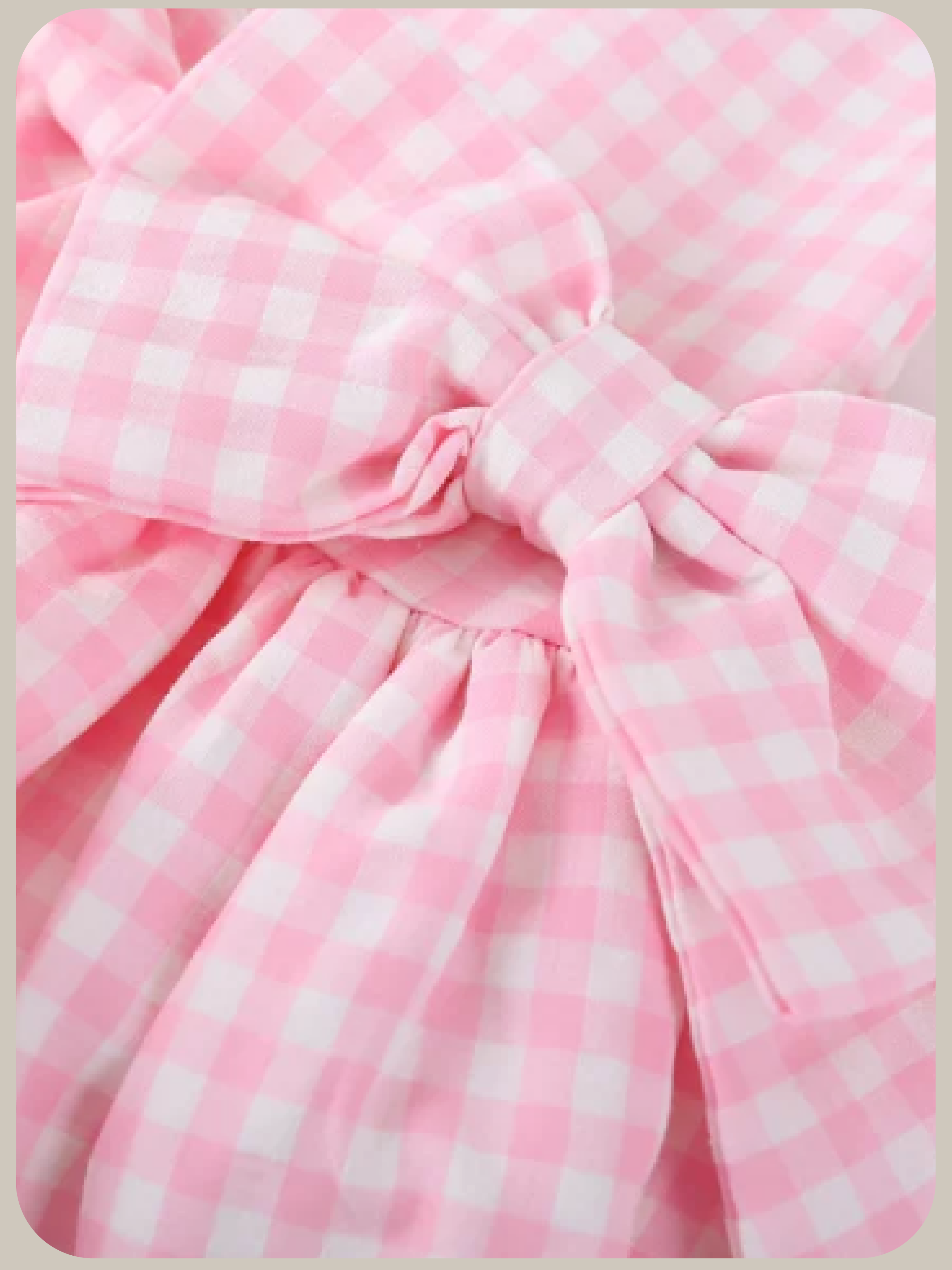 Bow Peplum Gingham Dress Set Up/リボン付きペプラムギンガムドレスセット