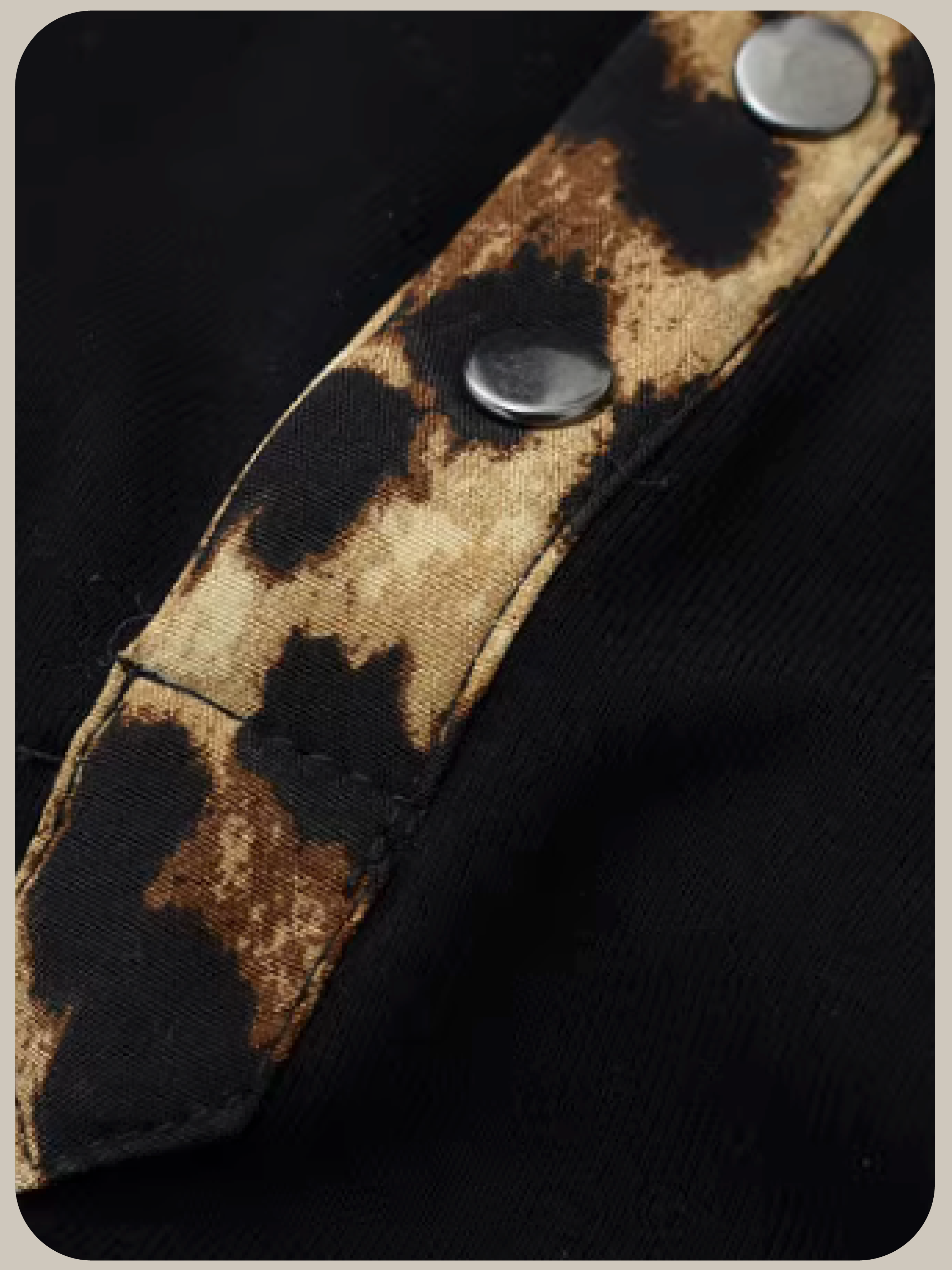 Leopard Stitching Top/ヒョウ柄ステッチトップ