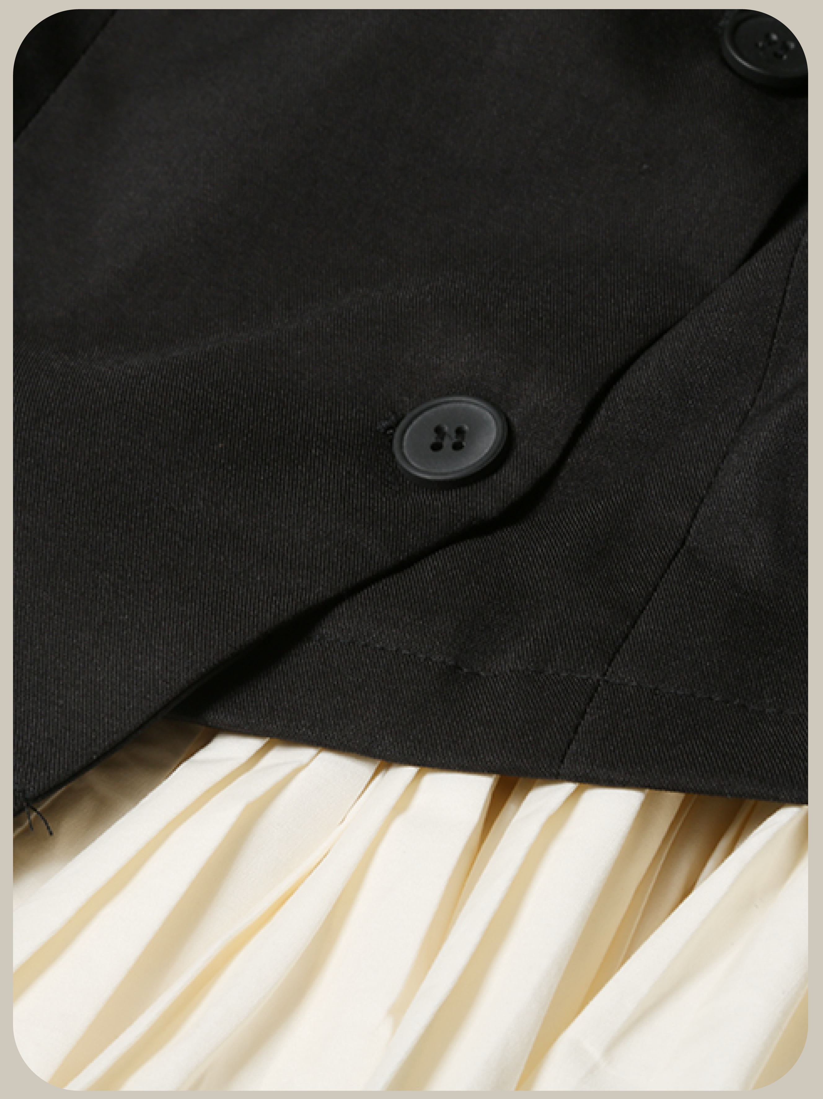 Frill Pleats Docking Jacket Dress/フリルプリーツドッキングジャケットドレス