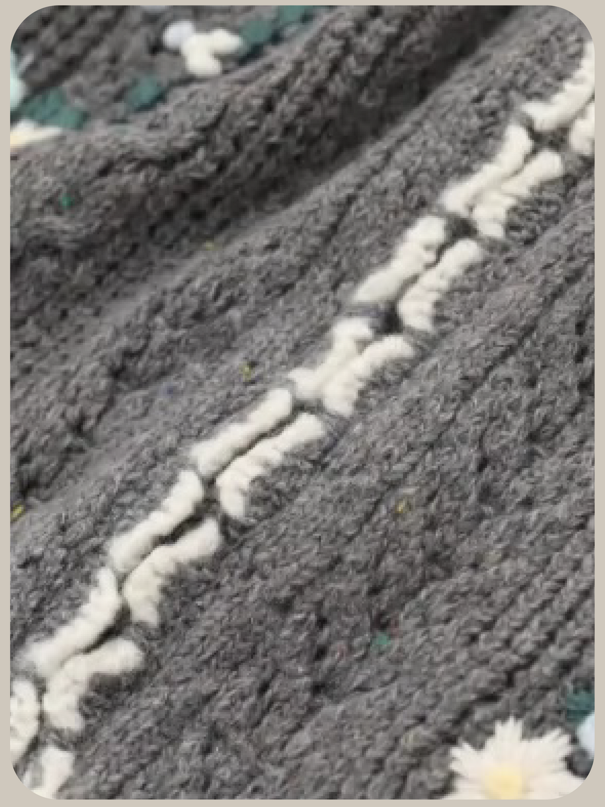 Texture Embroidery Scalloped Lace Trim Cardigan/テクスチャー刺繍スカラップレーストリムカーディガン
