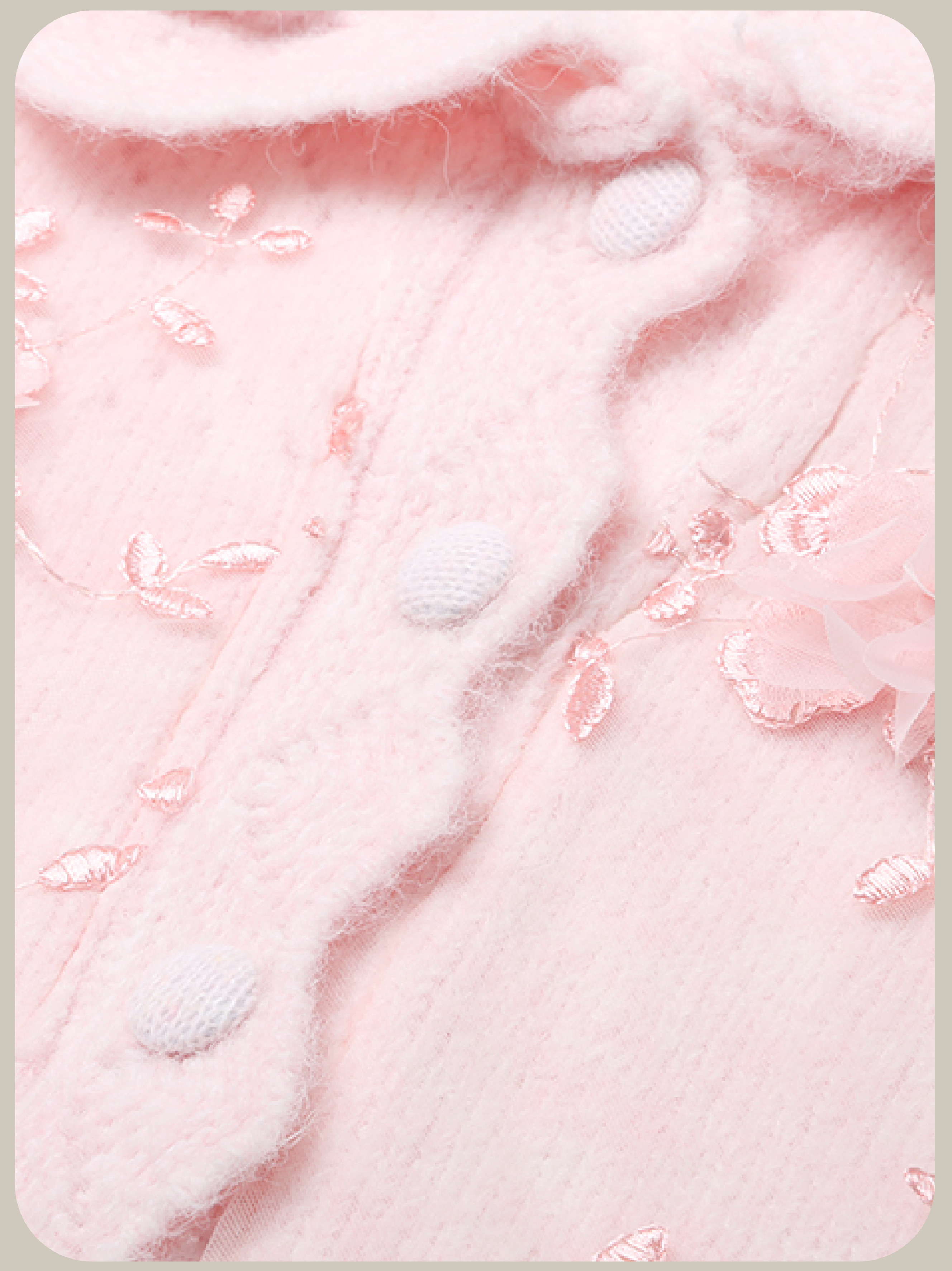 Flower Jacquard Pink Cardigan/フラワージャカードピンクカーディガン