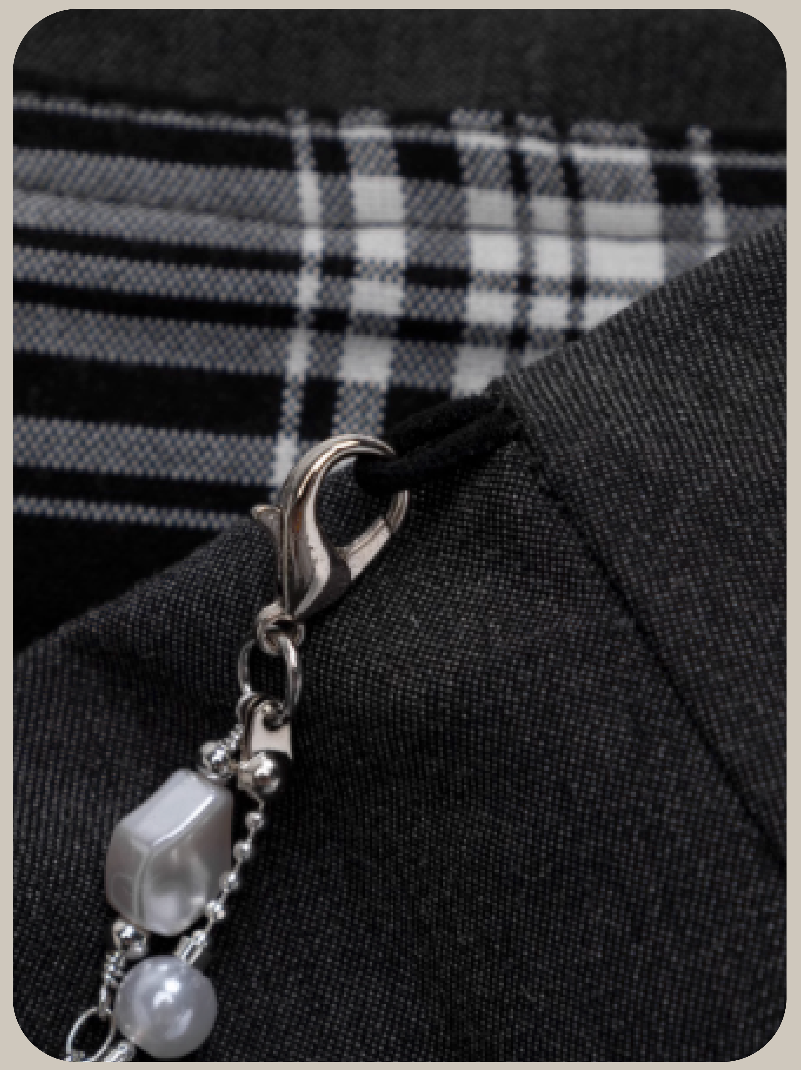 Check Cloth Stitching Mini Skirt/チェッククロスステッチミニスカート