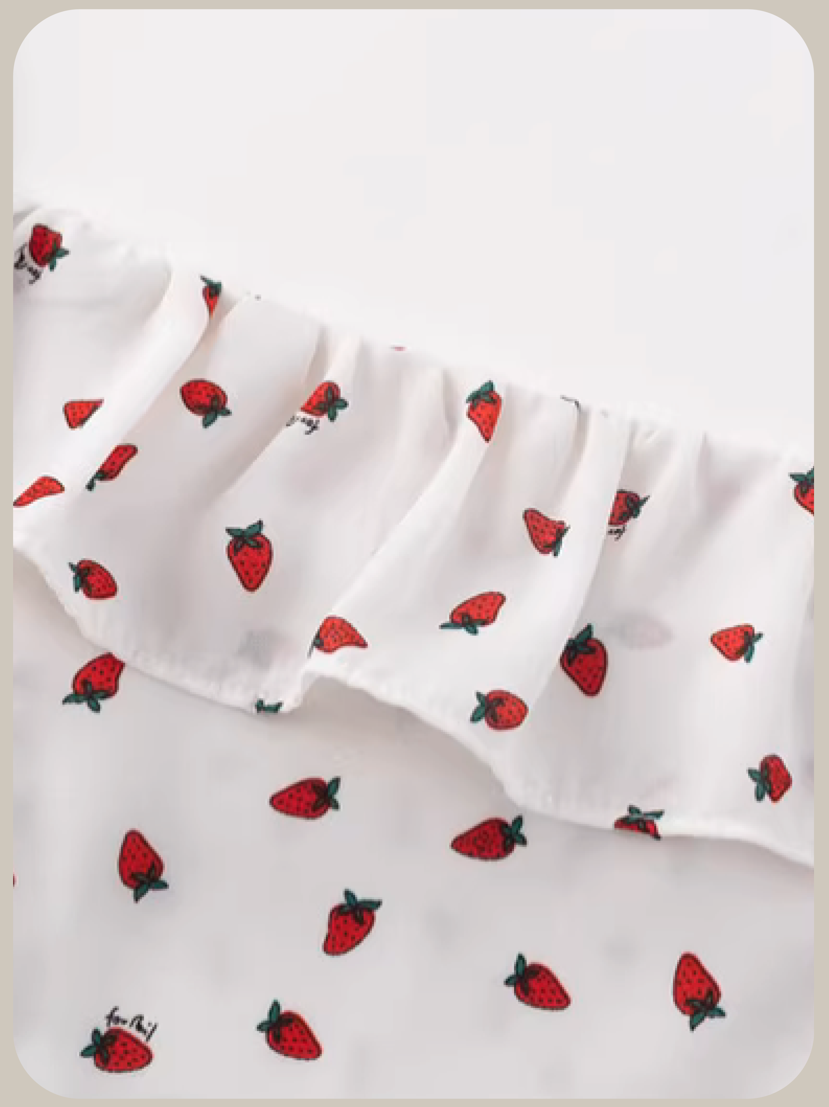 Cheerful Pattern Ruffle Short Top/柄フリルショートトップス