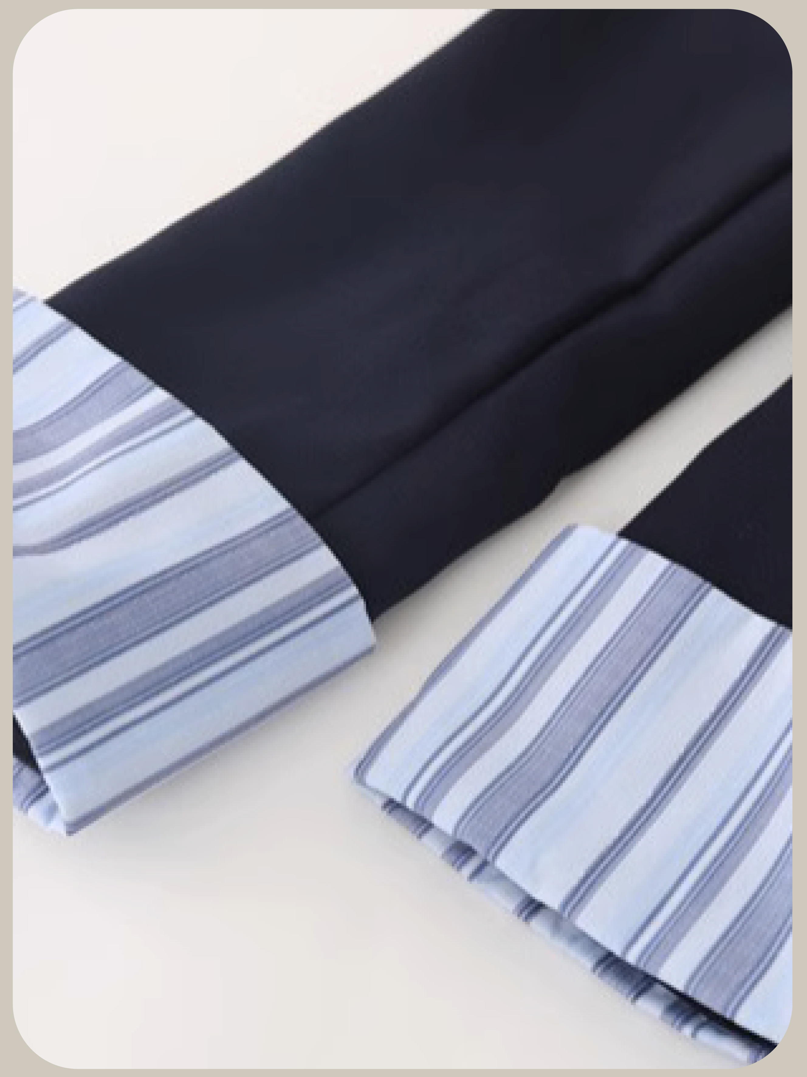 Preppy Stripe Stitching Jacket Set-Up/プレッピーストライプステッチジャケットセットアップ