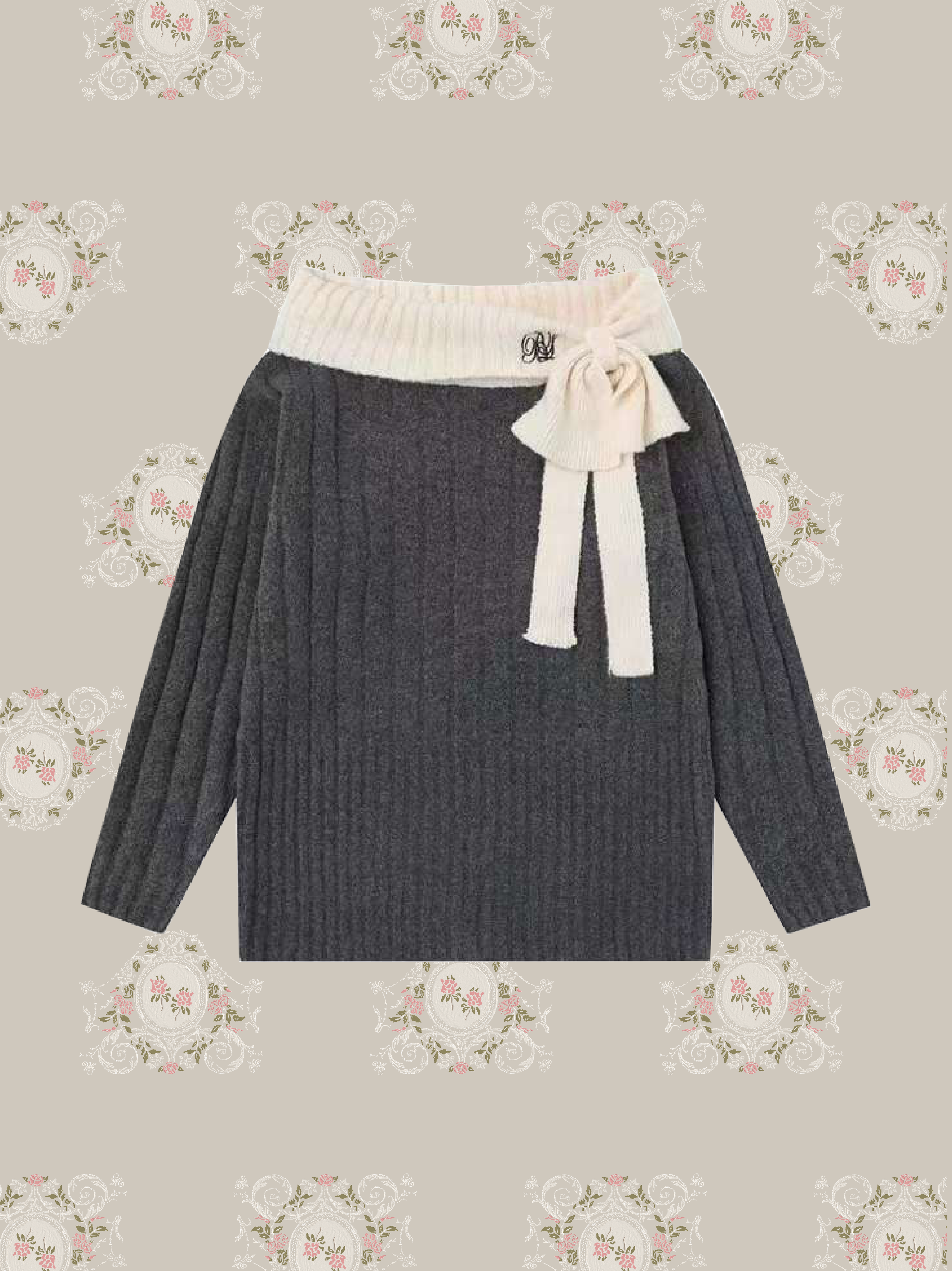 Sweet Off Shoulder Jeresy Sweater/スイートオフショルダージャージーセーター