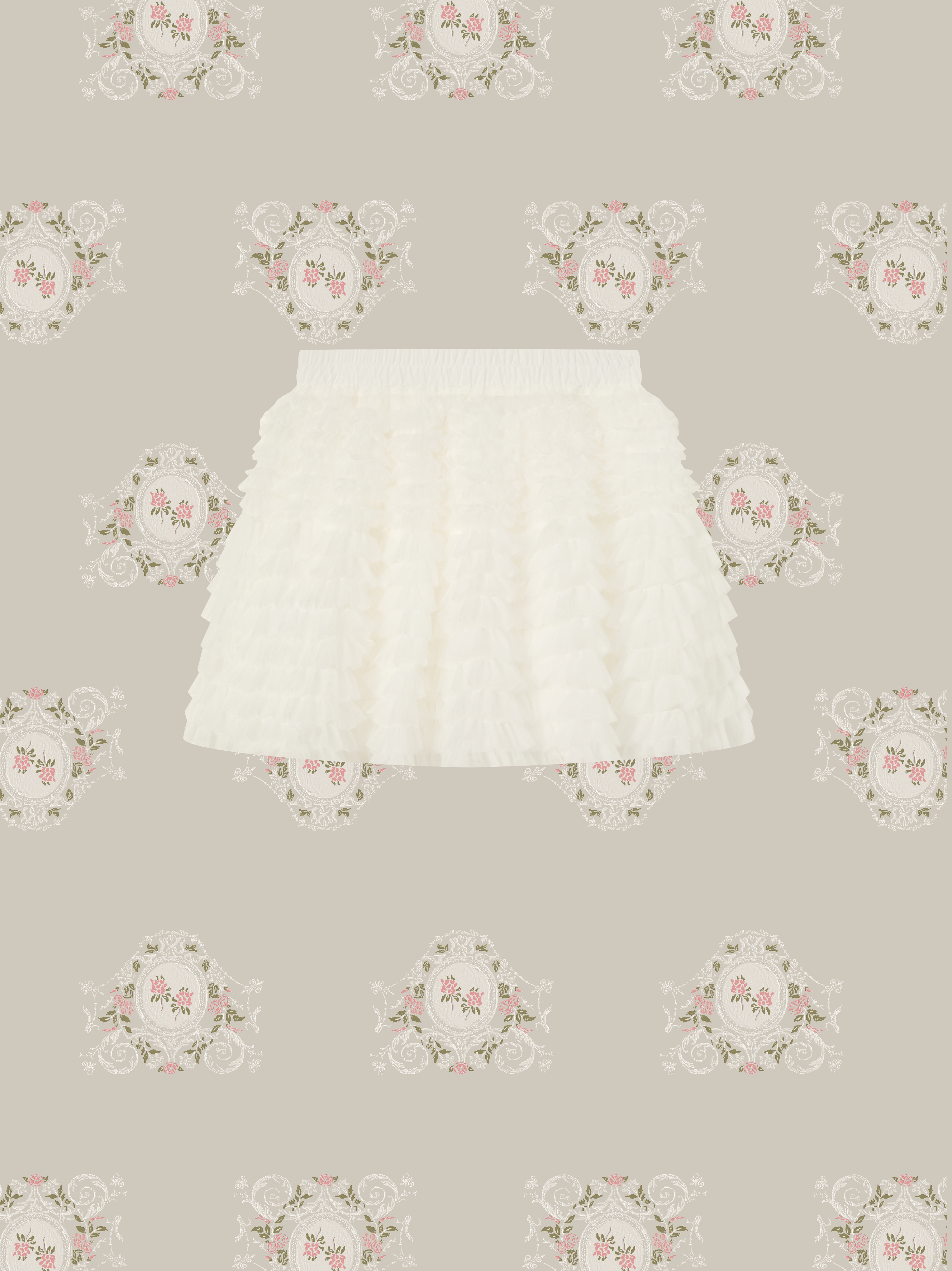 Layered Mesh Flare Mini Skirt/レイヤードメッシュフレアミニスカート