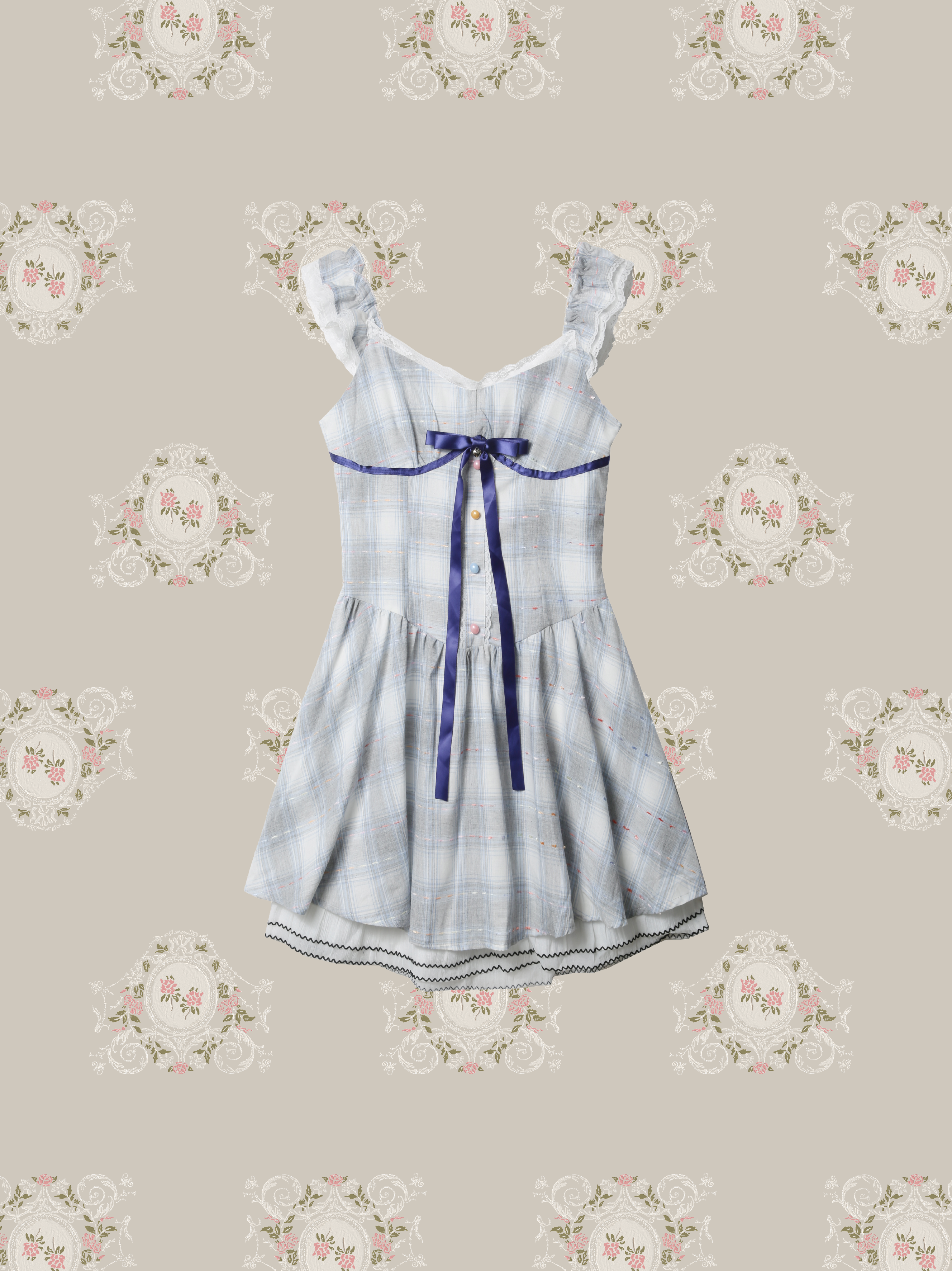 Princess Sweet Plaid Ribbon Dress/プリンセススイートチェックリボンドレス