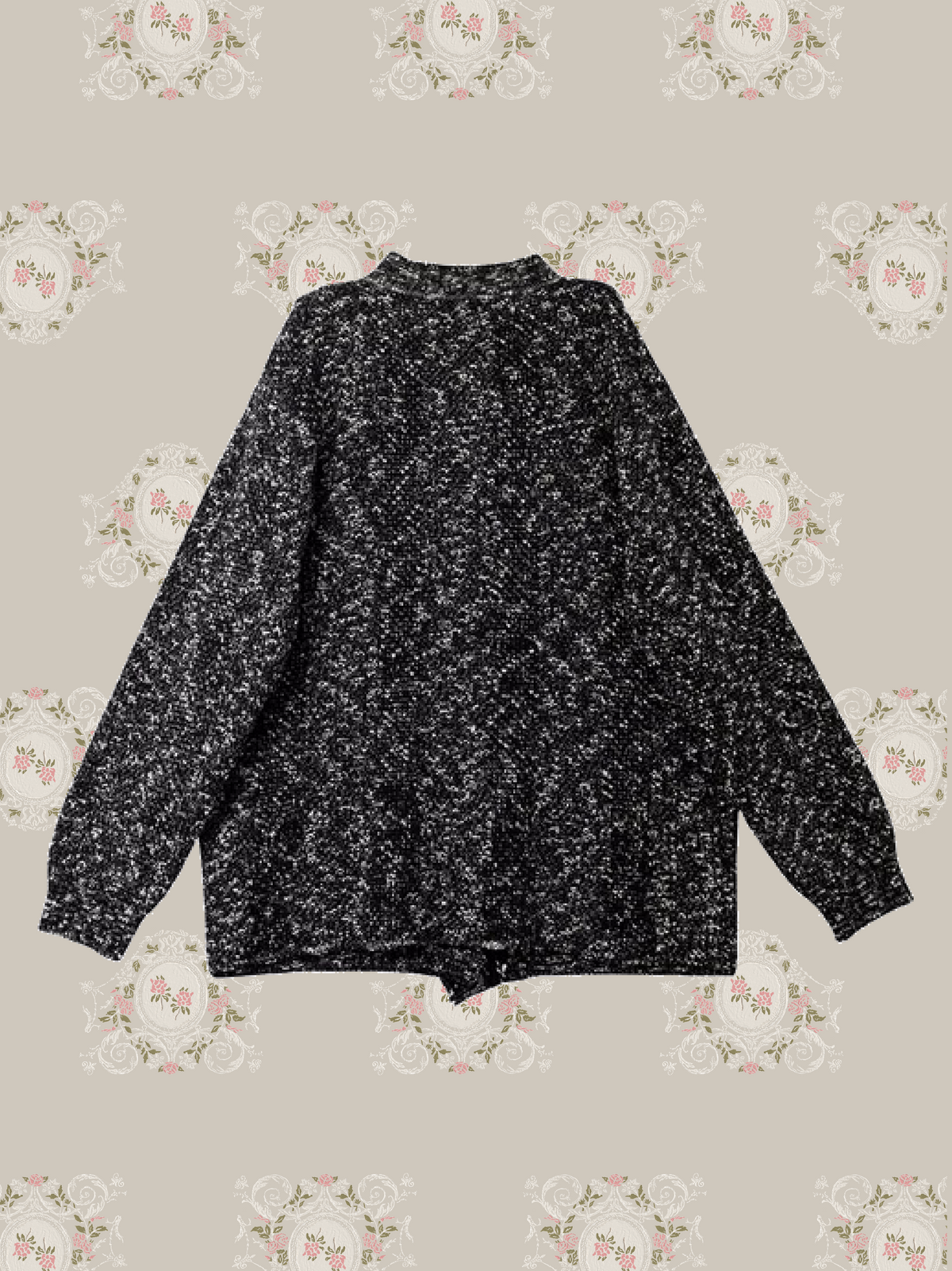 Speckled Floral Jacquard Cardigan/花柄ジャカードカーディガン
