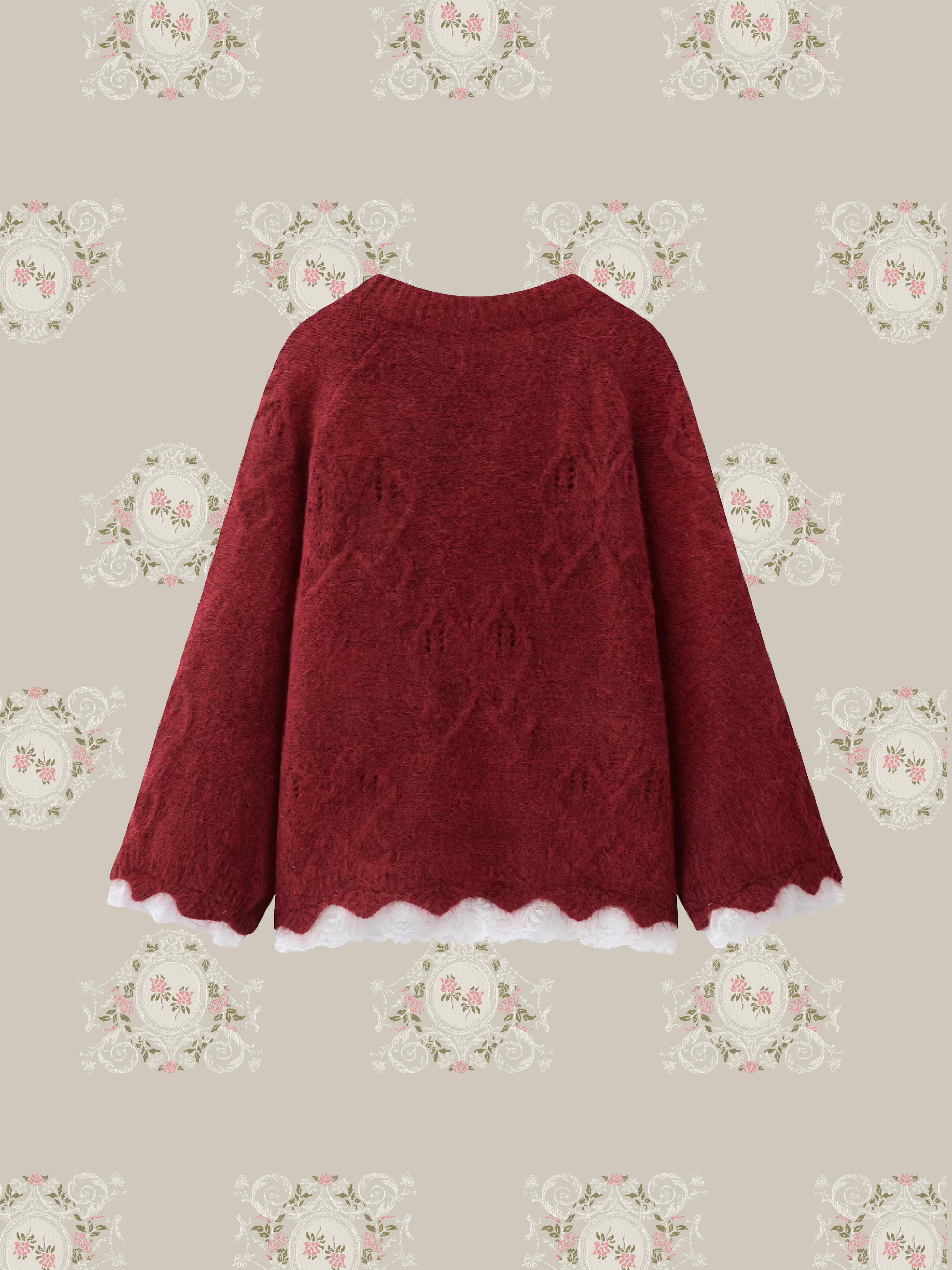 Sweet Beads Deco Ribbon Sweater/スイートビーズデコリボンセーター