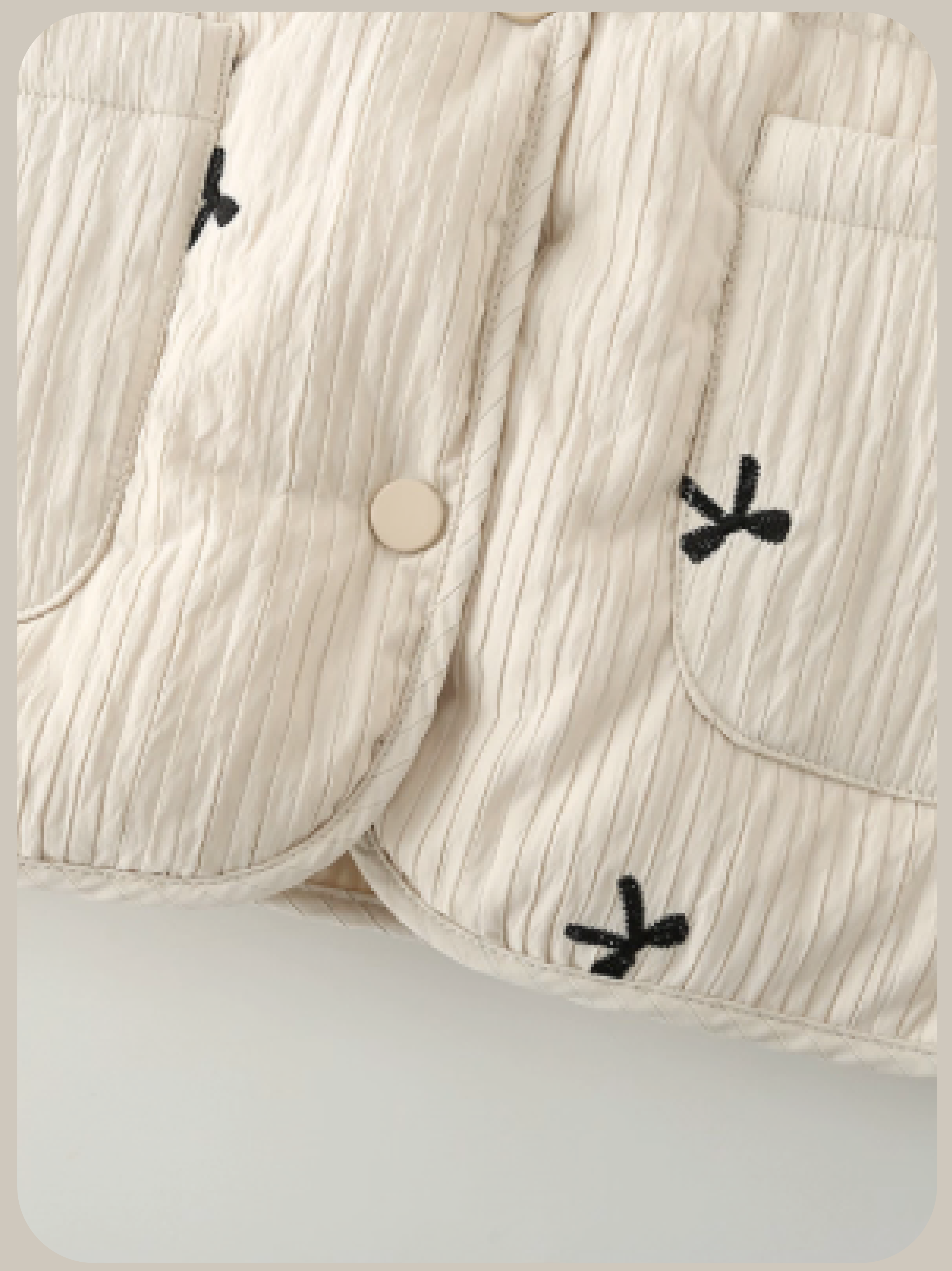 Embroidery Ribbon Duck Down Jacket/刺繍リボンダックダウンジャケット