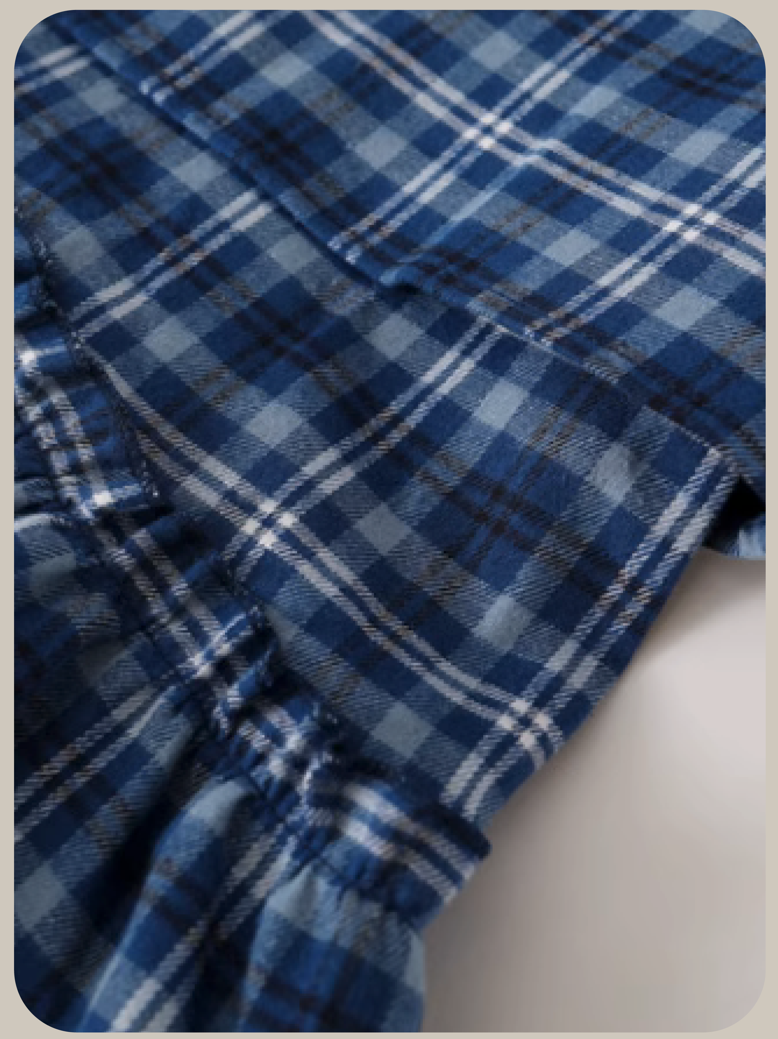 French Check Ruffle Dress/フレンチチェックフリルドレス